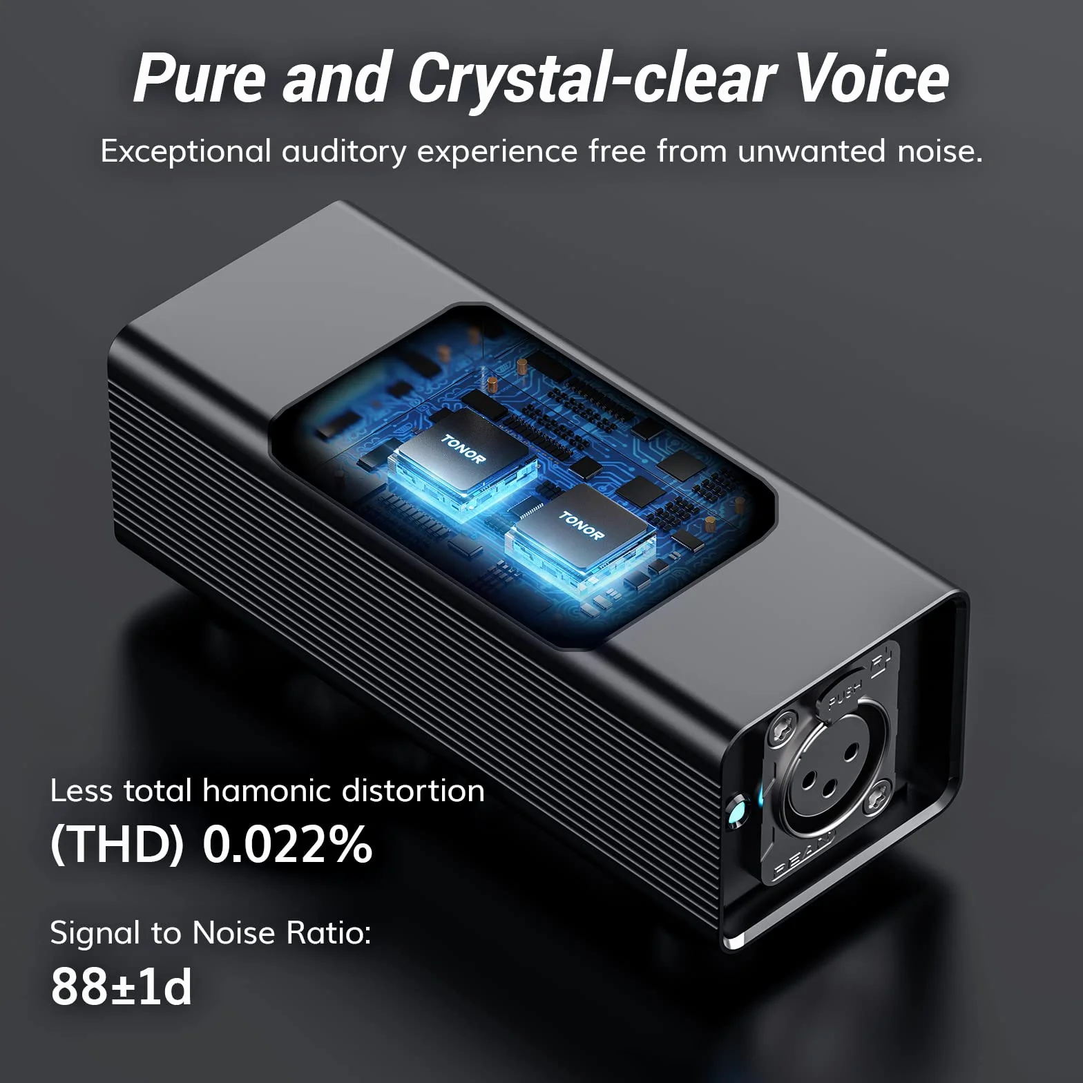 TONOR TA20 Préampli Amplificateur de Micro XLR Dynamique Professionnel pour Studio Podcast Streaming Enregistrement