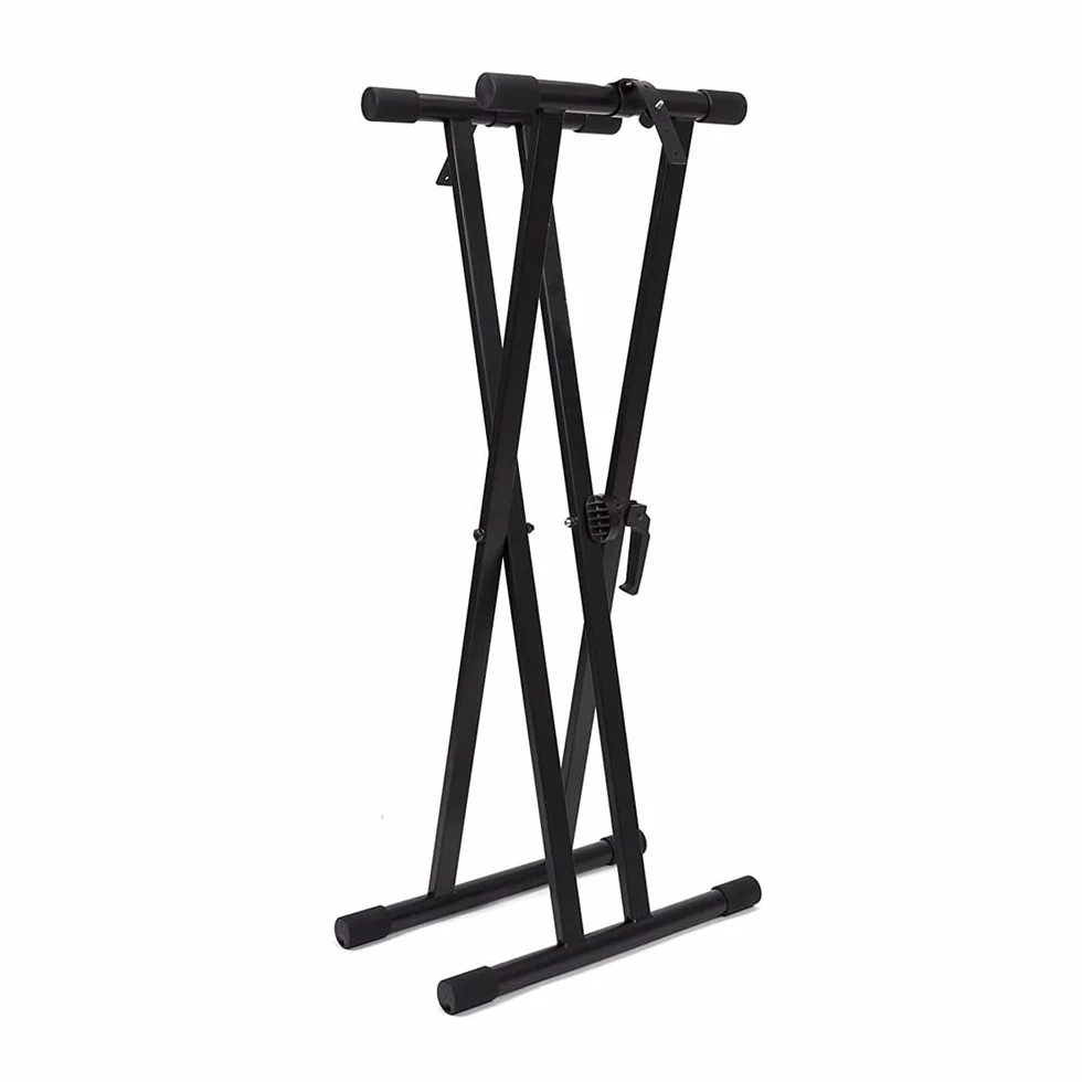 Windsor RockJam RJXX363 Support de Clavier Robuste Double X Réglable avec Déverrouillage Rapide et Verrou de Sécurité
