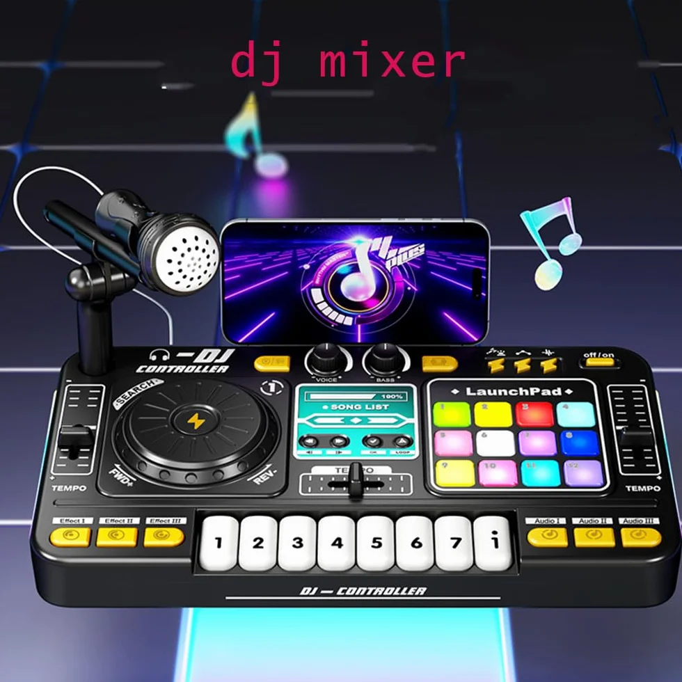 Le mixeur DJ et le lecteur de disques pour enfants avec microphone Bluetooth