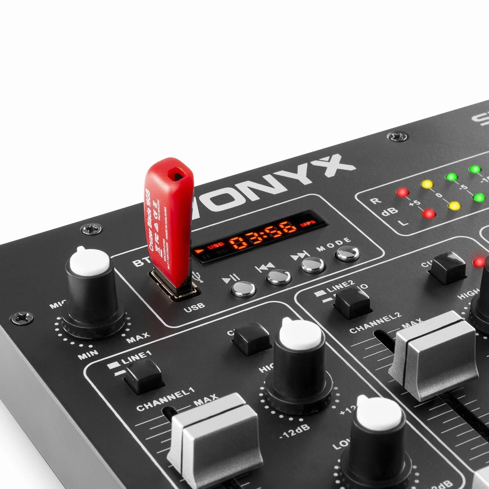 Vonyx STM2290 Table de Mixage DJ 8 Canaux Bluetooth USB Entrée Micro Sortie Casque