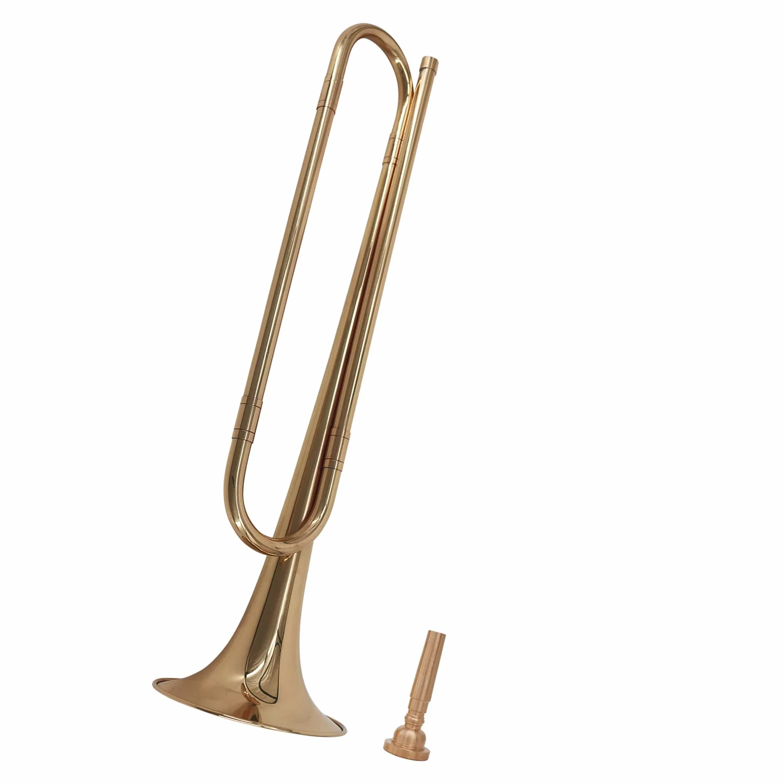 Trompette plate en laiton Bugle Call avec embout pour cartable
