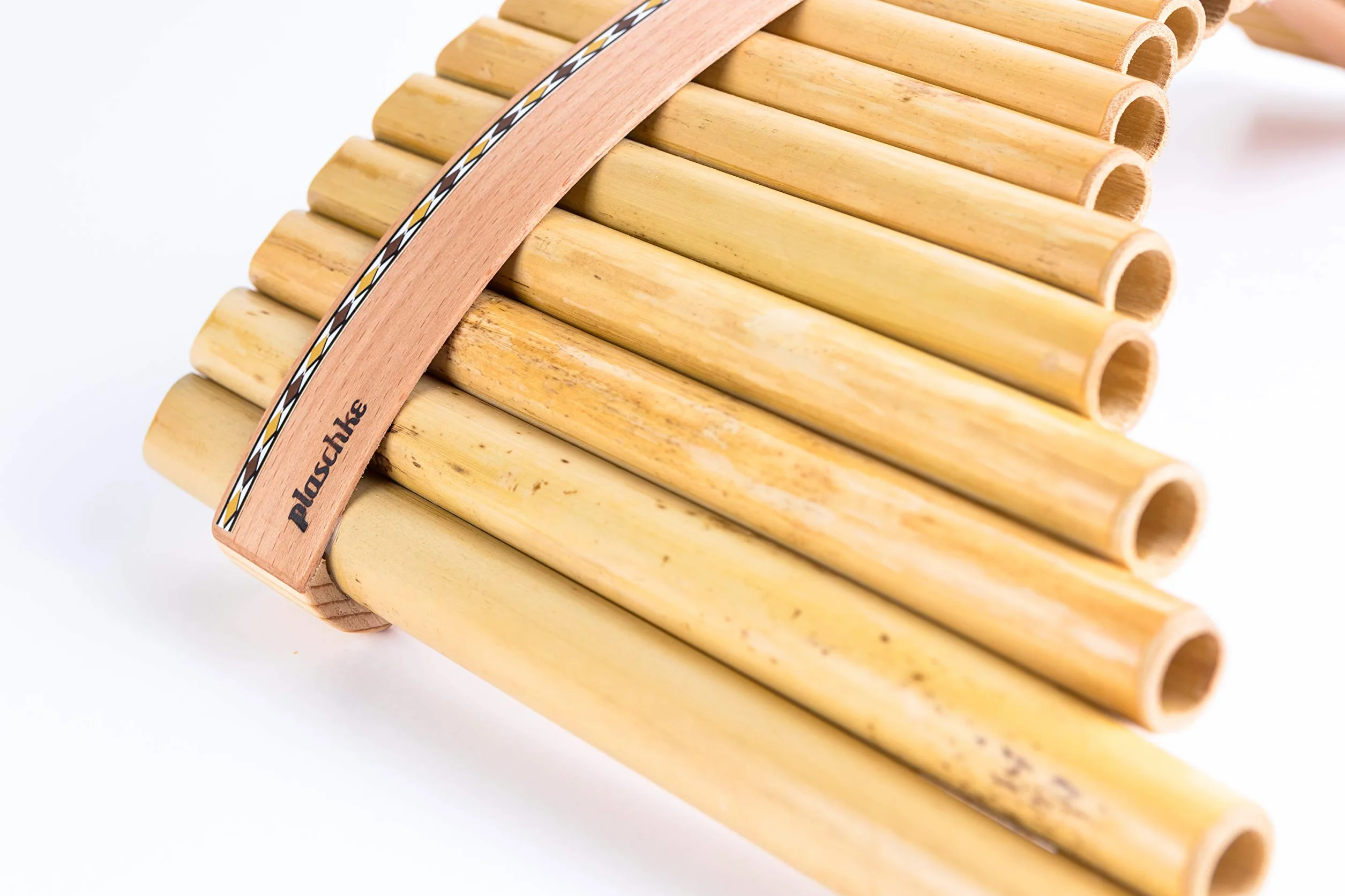 Flûte de Pan Plaschke en bois 15 tubes fabriquée à la main Tyrol du Sud
