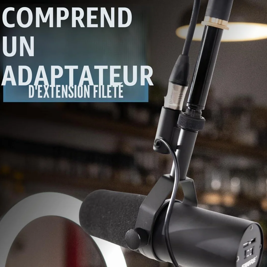 Shure Support de microphone à bras articulé monté sur bureau SH-BROADCAST1