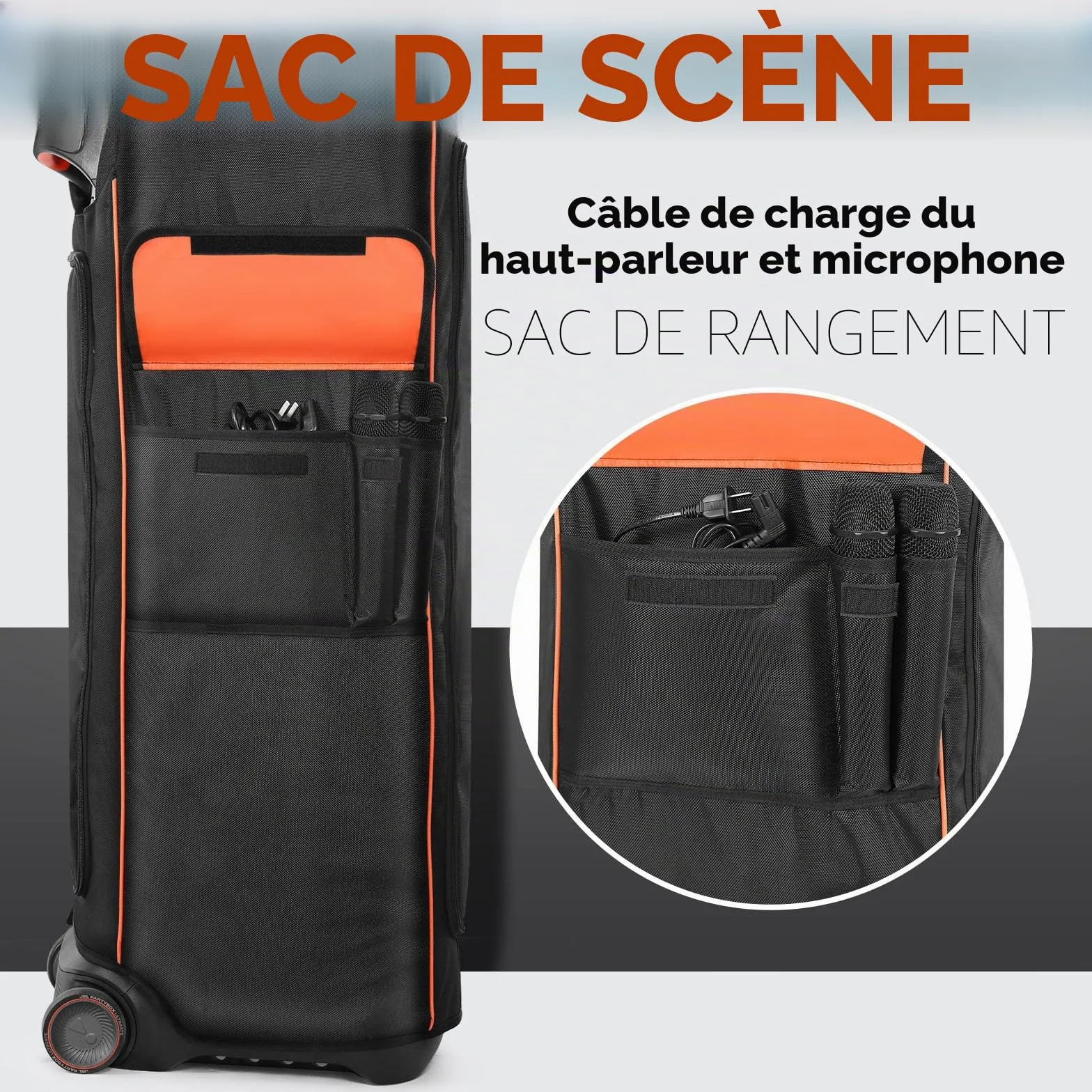 JBL PartyBox Ultimate Housse de Protection Anti-Poussière Sac de Rangement avec Poches