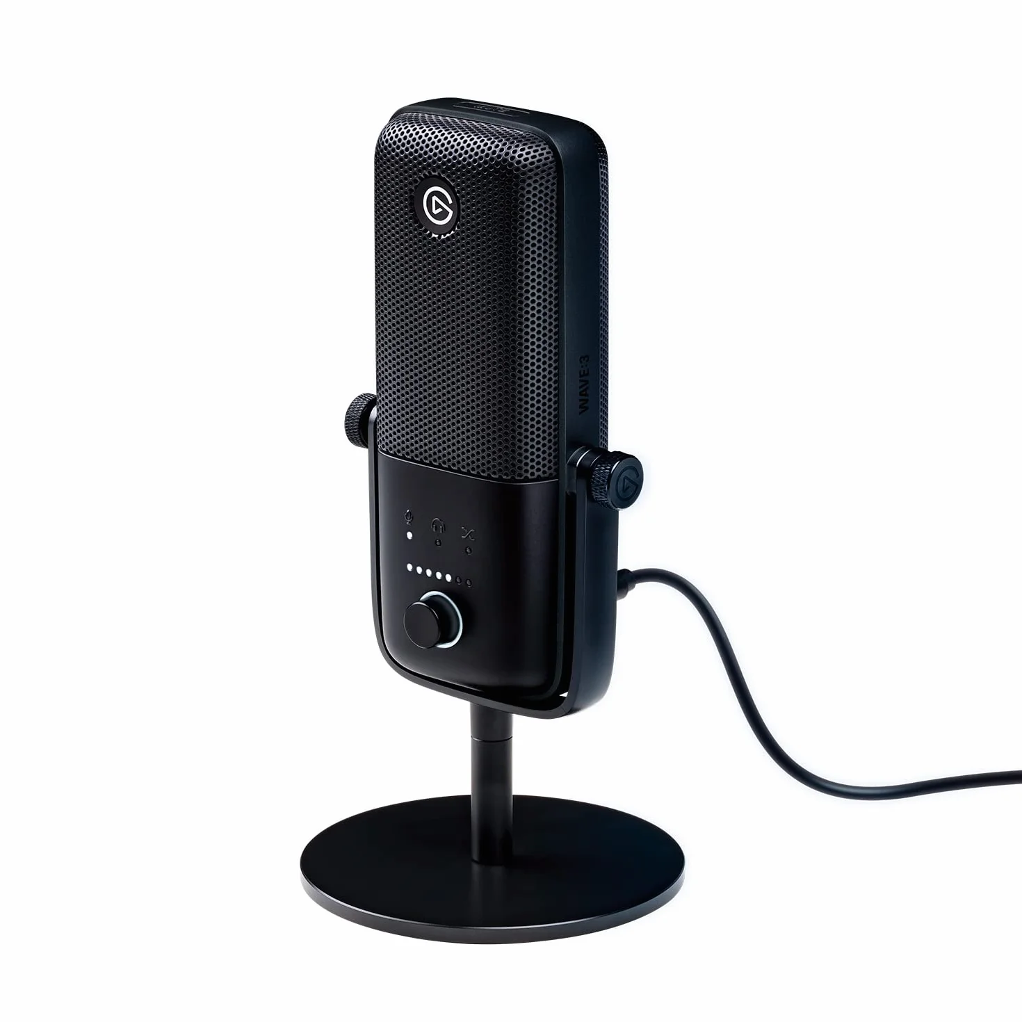 Elgato Wave:3 Micro à condensateur USB studio streaming podcast gaming télétravail logiciel mixage gratuit plug-ins effets anti-distorsion plug & play Mac PC