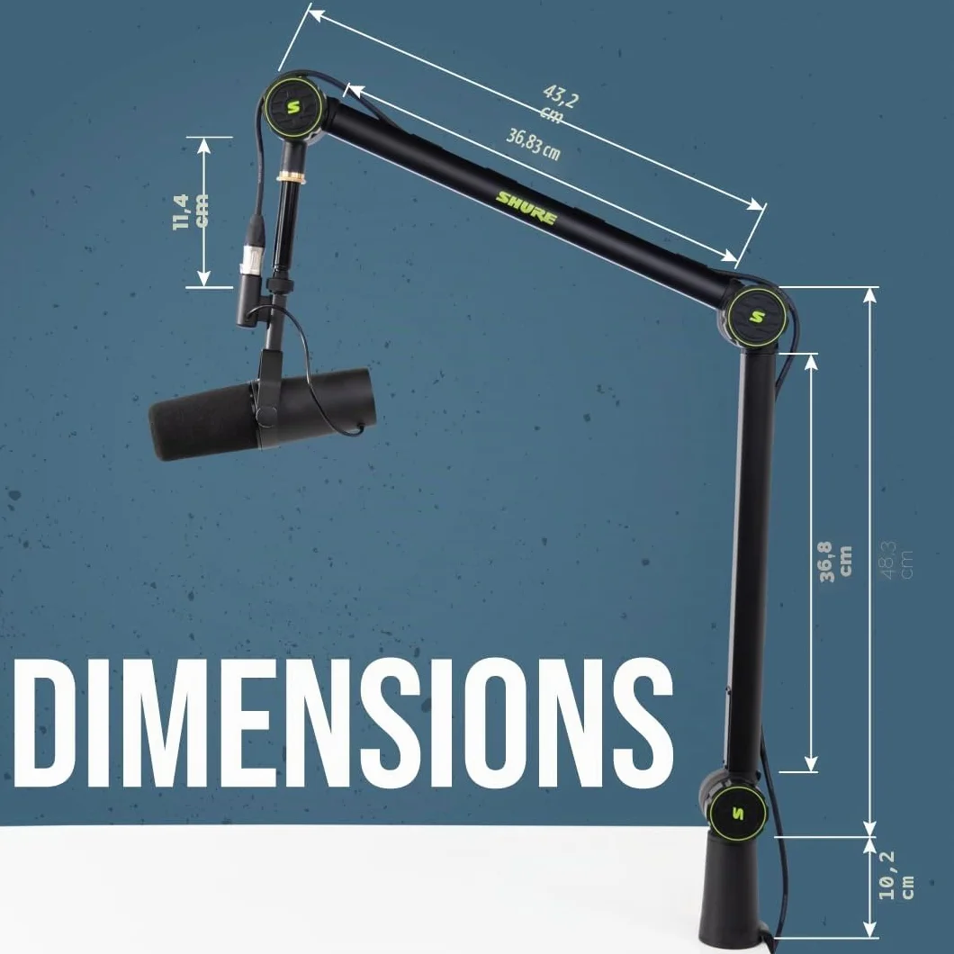 Shure Support de microphone à bras articulé monté sur bureau SH-BROADCAST1