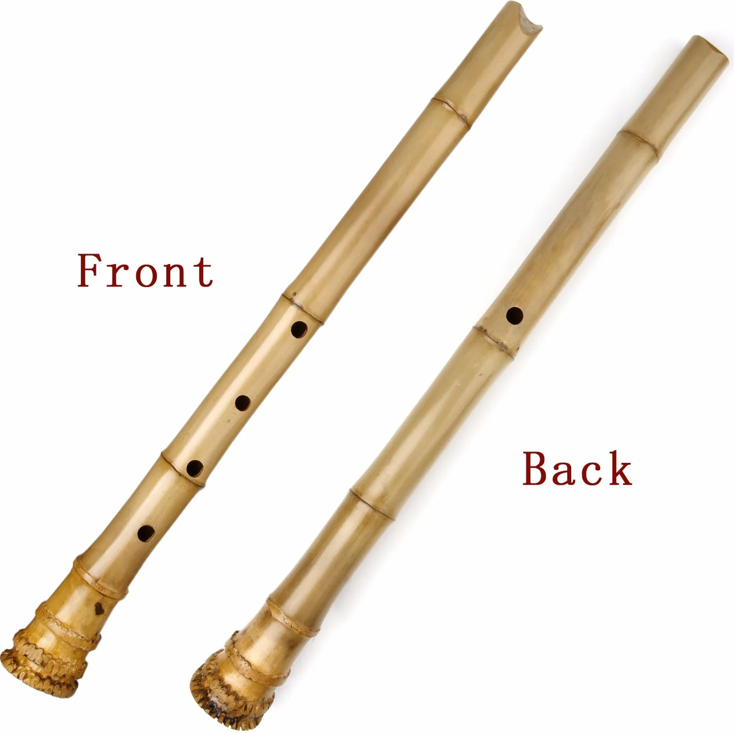 Shakuhachi D/E Flûte en bambou avec racine Instrument à vent 5 trous
