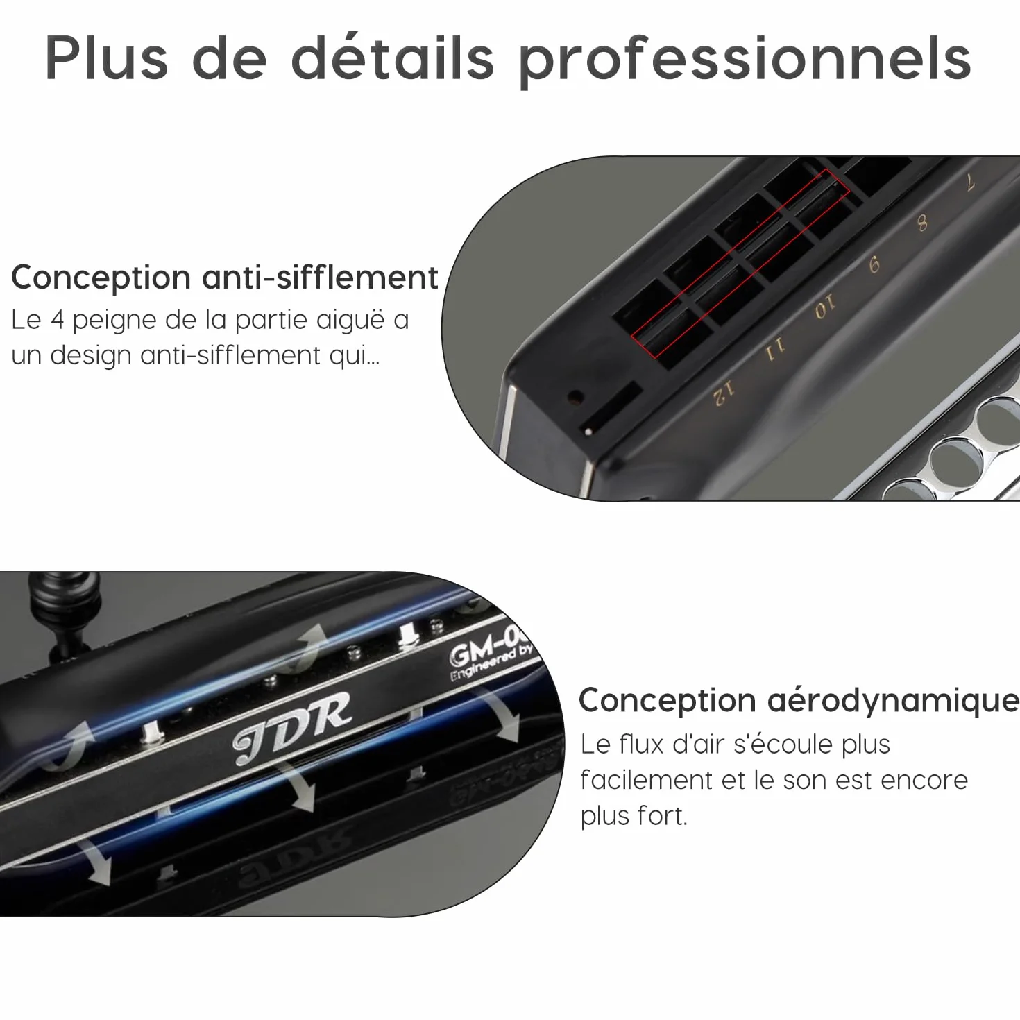 Harmonica Chromatique Clé de Do 12 Trous 48 Tonalités pour Enfants Débutants Adultes