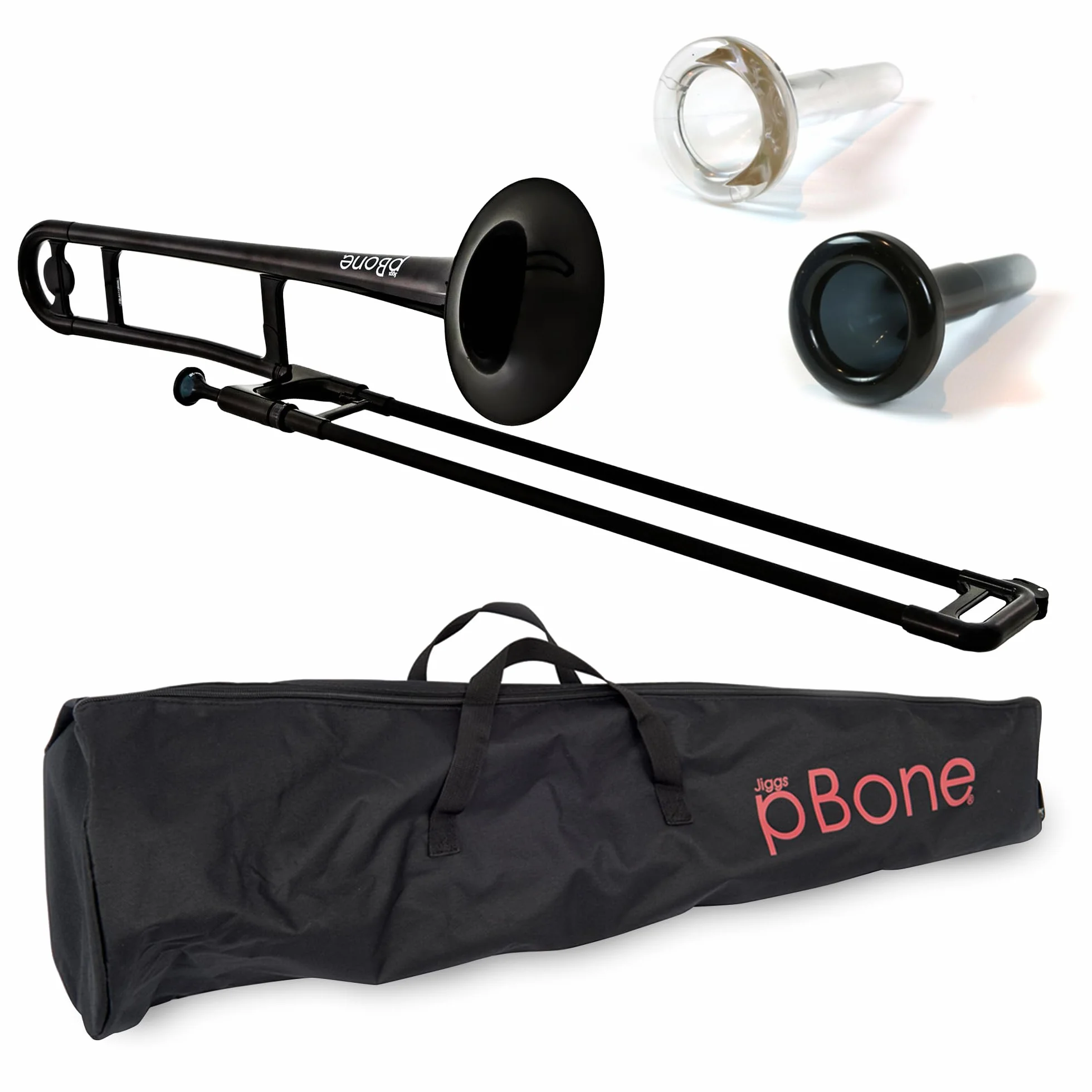 pBone Trombone Noir avec Embouchure et Housse 700645