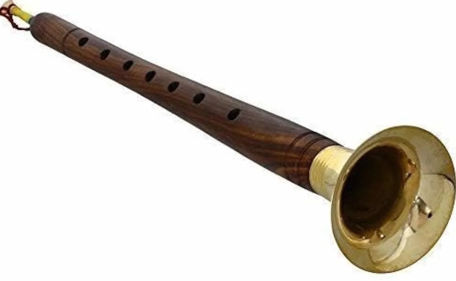 Sheesham Shehnai instrument de musique indien 45,7 cm laiton mariage