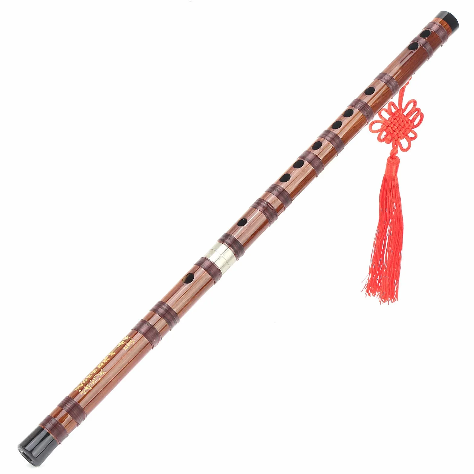 Flûte en bambou avec membrane et sac en velours pour Débutants, Instrument d'orchestre