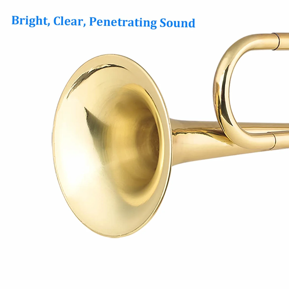 Trompette Clairon Musical Laiton C Bugle Call Plaqué Or 18,7 Pouces Instrument Débutants