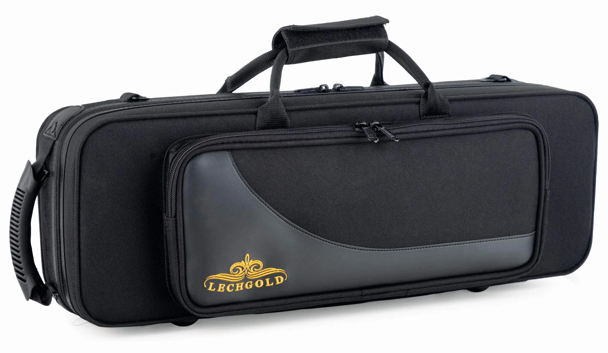 Étui Léger Lechgold pour Saxophone Soprano Droit Lightcase Noir avec Poche Extérieure Harnais Sac à Dos