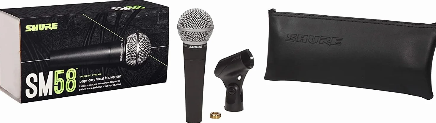 Shure SM58-Lce Microphone Dynamique Cardioïde pour Voix, Spectacle Live, Sonorisation et Studio