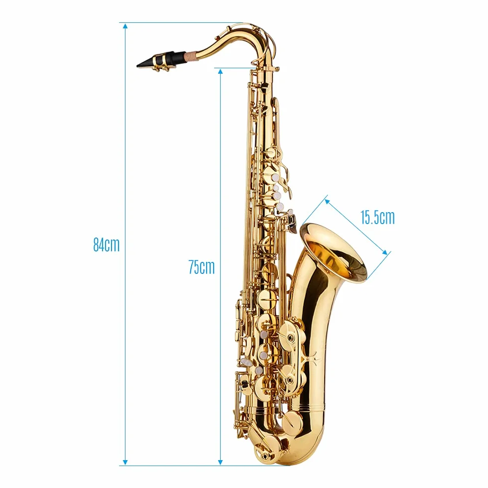 Saxophone ténor COMETX en laiton laqué avec étui