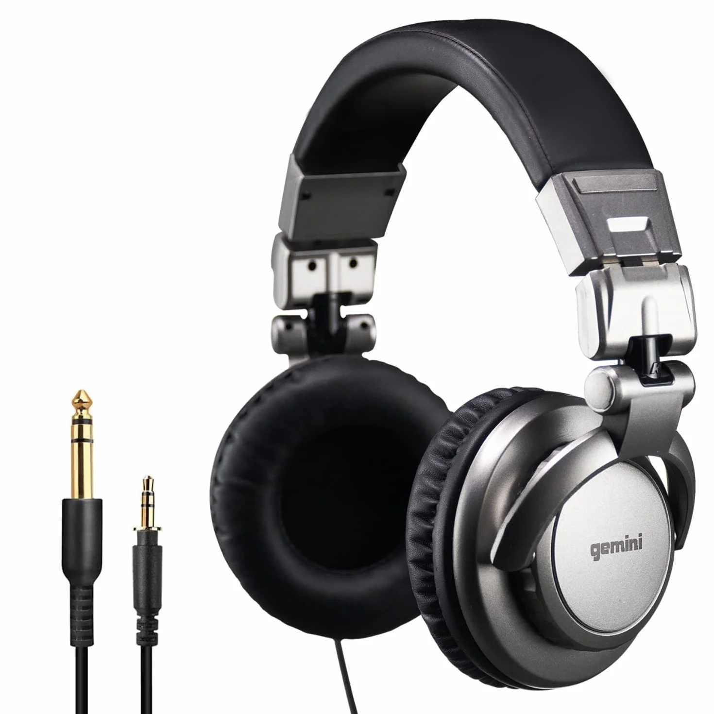 Gemini Sound DJX-500 Casque DJ Professionnel Fermé Filaire Oreillettes pivotables 90° 180° Transducteurs 57mm