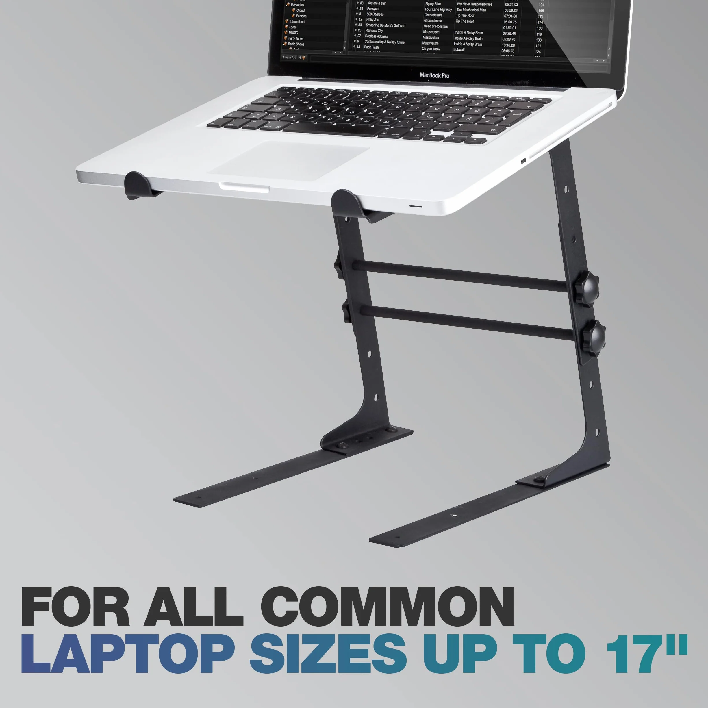 Reloop Laptop Stand V.2 pour ordinateurs portables jusqu'à 17" antidérapant résistant aux vibrations noir