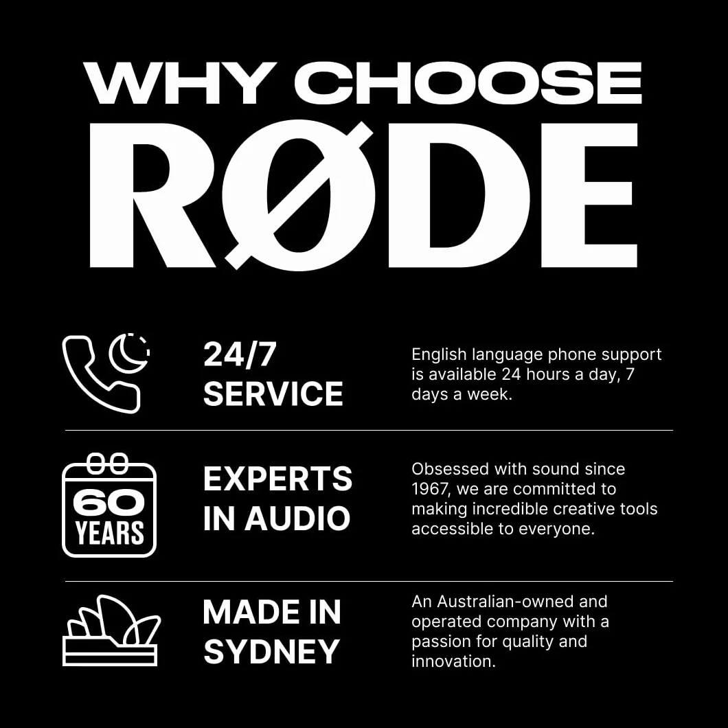 RØDE Wireless Micro, Microphone sans Fil Compact, Deux micros avec boîtier de Charge USB-C Noir