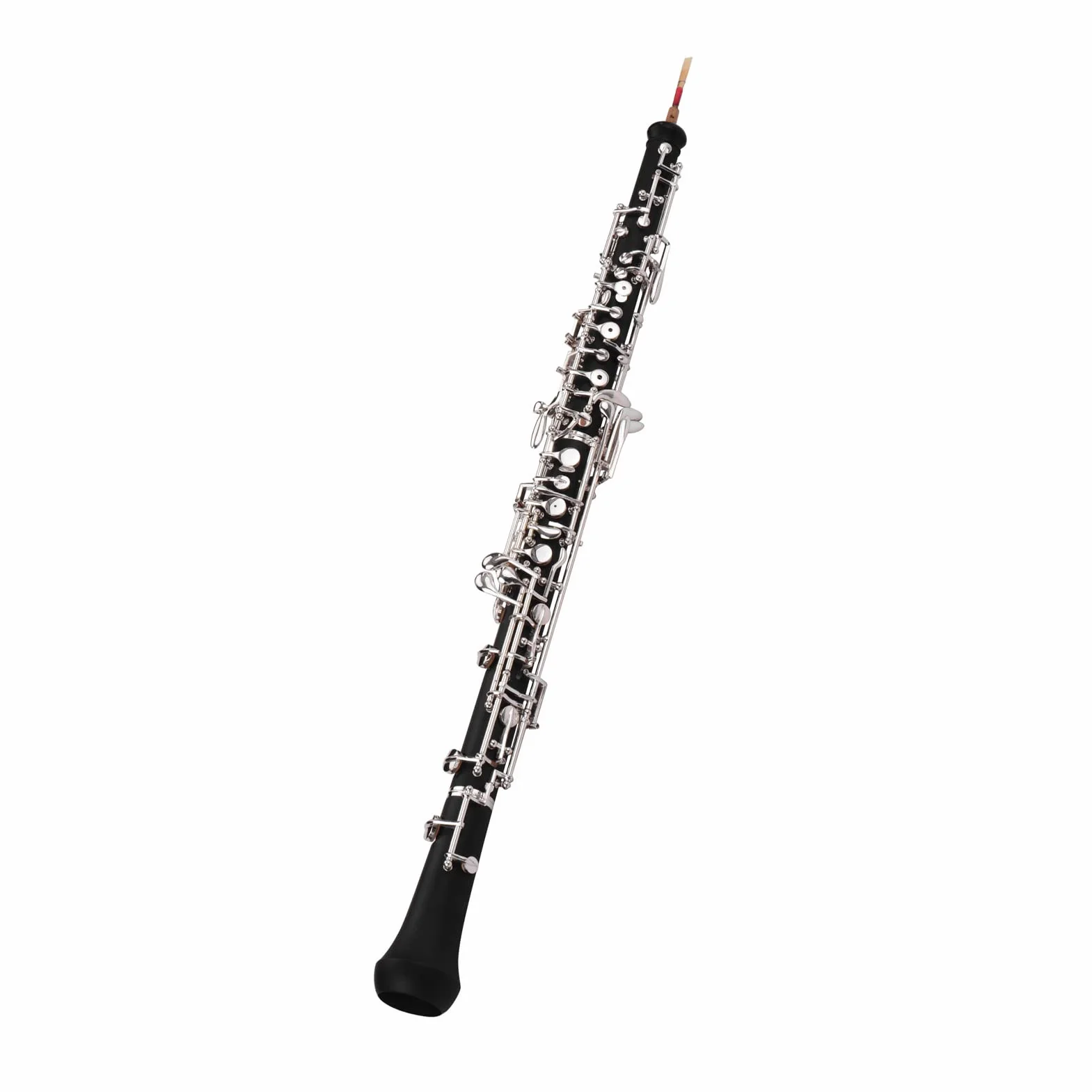 Hautbois en clé de nickel - Instrument à vent semi-automatique avec étui en cuir et gants