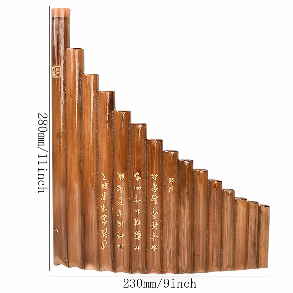 Flûte de pan en bambou 15 pipes G Key Panpipes Instrument de musique chinois pour débutant