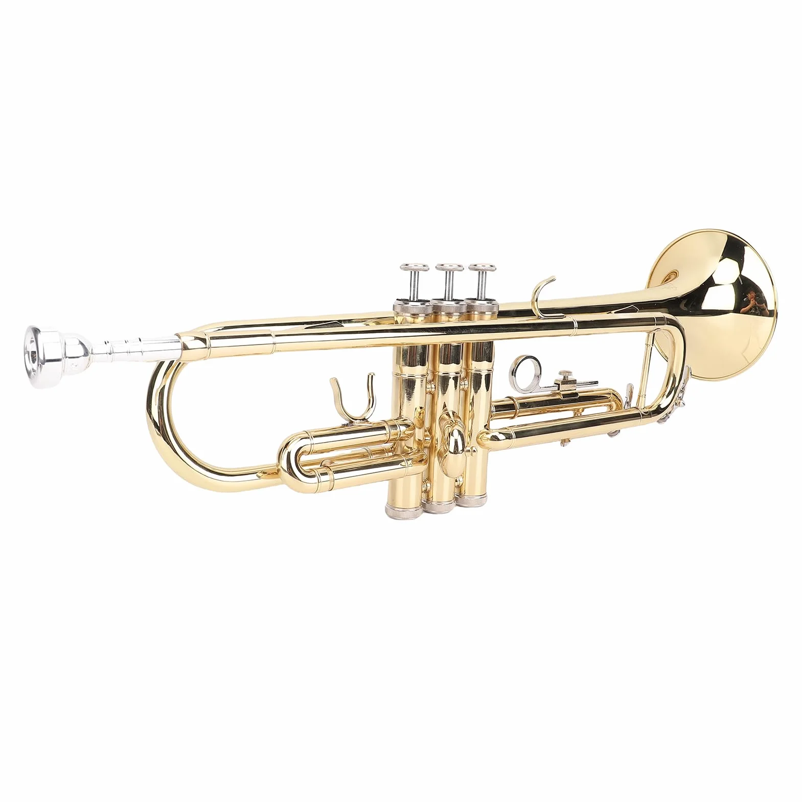 BB Brass Cornet Kit pour Débutants, Instrument de Musique en Laiton avec étui de Transport (Golden)