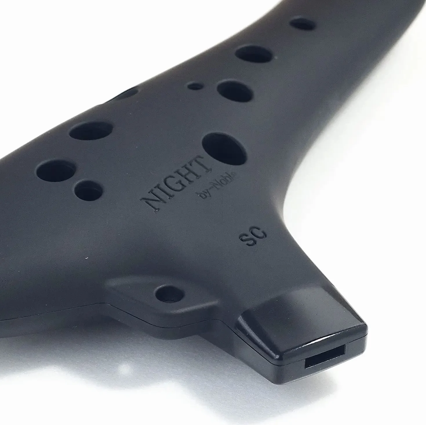 Night By Noble Ocarina Soprano Do Plastique Caoutchouc Noir