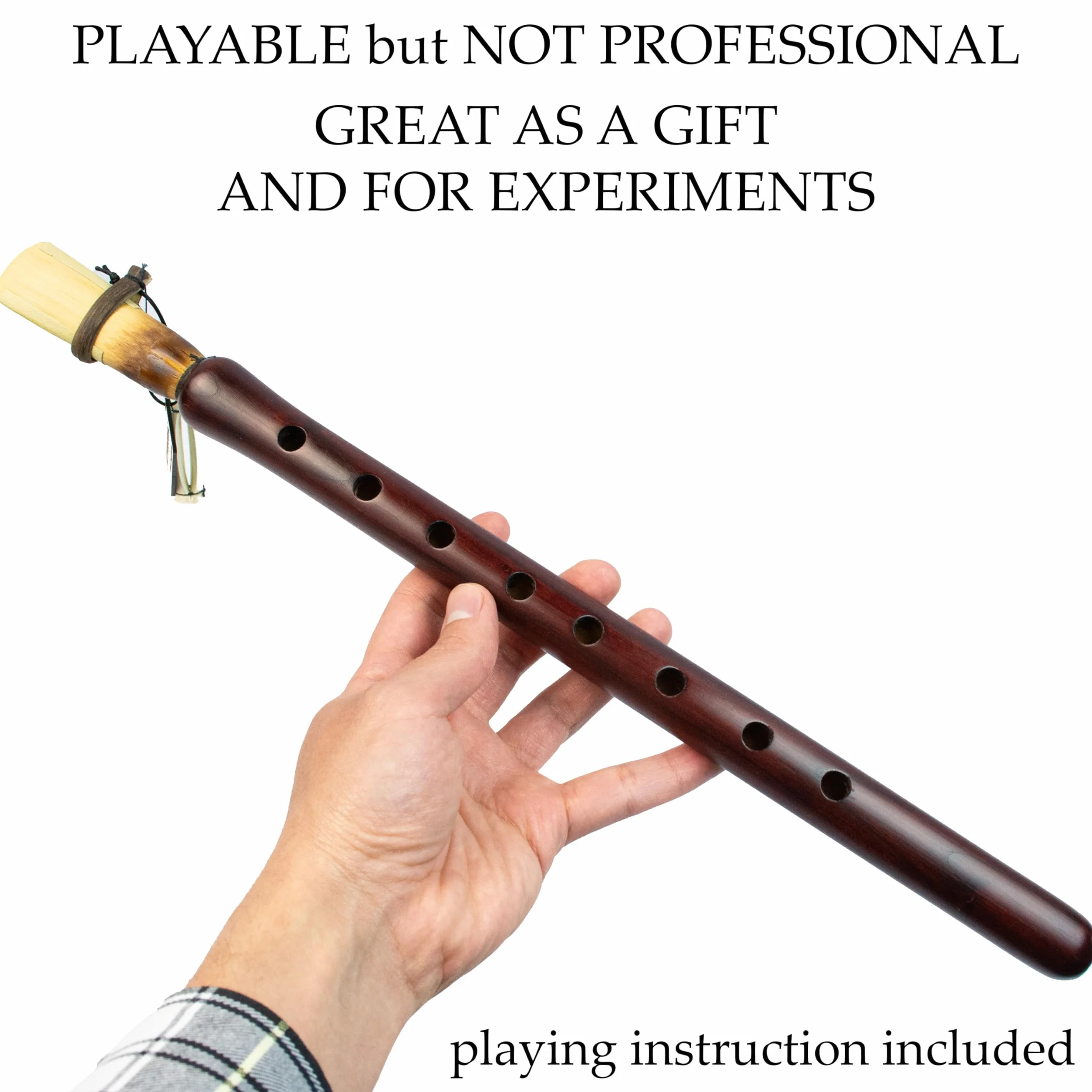 Duduk arménien en bois d'abricot – Instrument à vent hautbois Balaban – Fait main – Coffret cadeau