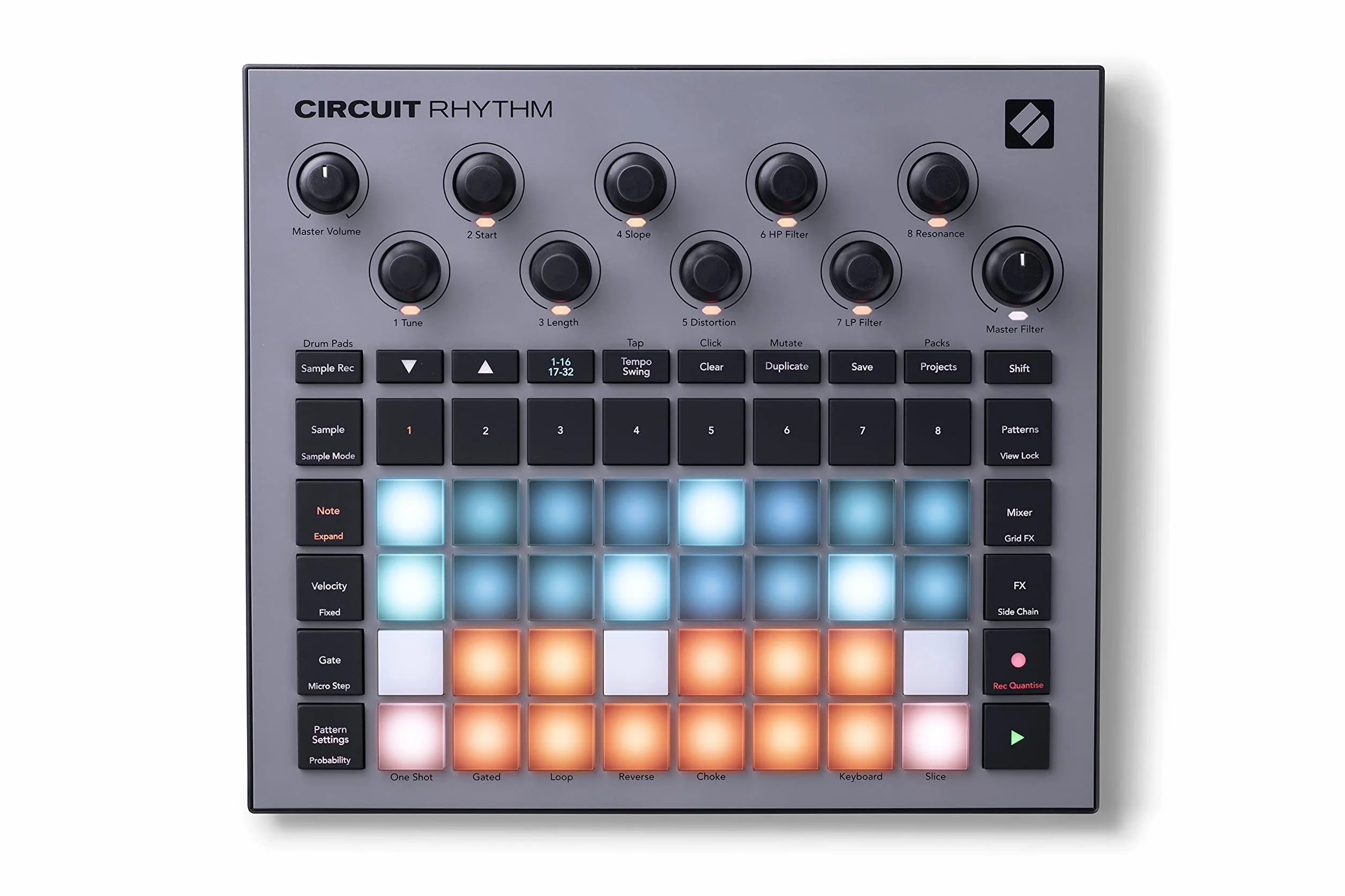 Novation Circuit Rhythm sampleur groovebox huit pistes samples beats