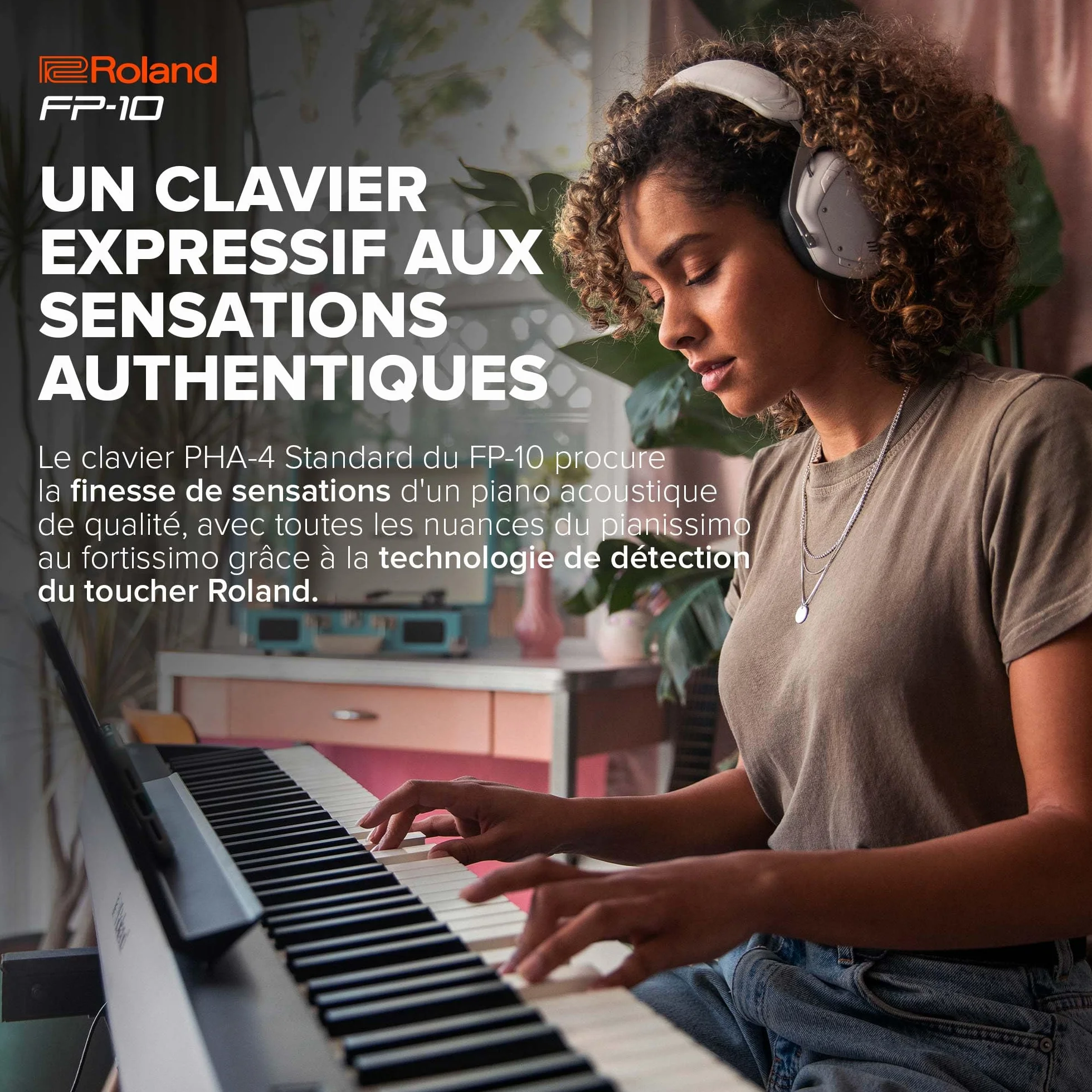 Roland FP-10 Piano numérique 88 touches SuperNATURAL Piano clavier à toucher acoustique