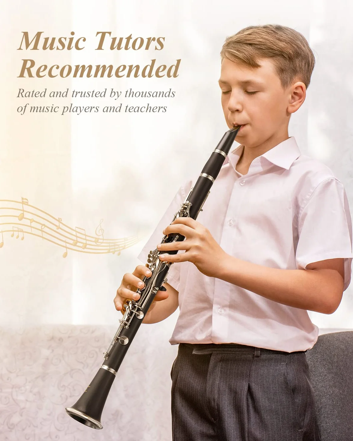 Eastar ECL-300 Black Ebonite B Flat Student Clarinet
