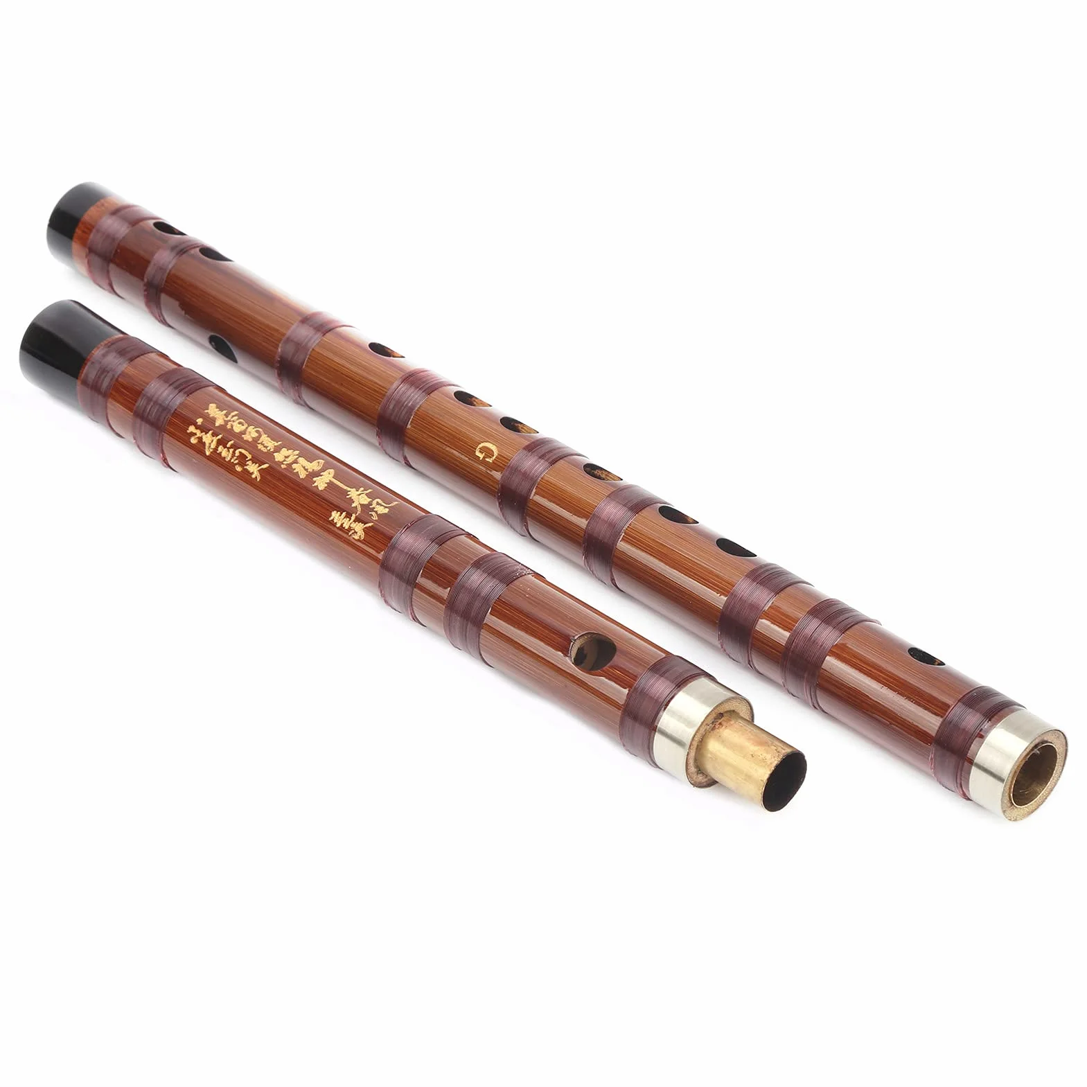 Flûte en bambou avec membrane et sac en velours pour Débutants, Instrument d'orchestre