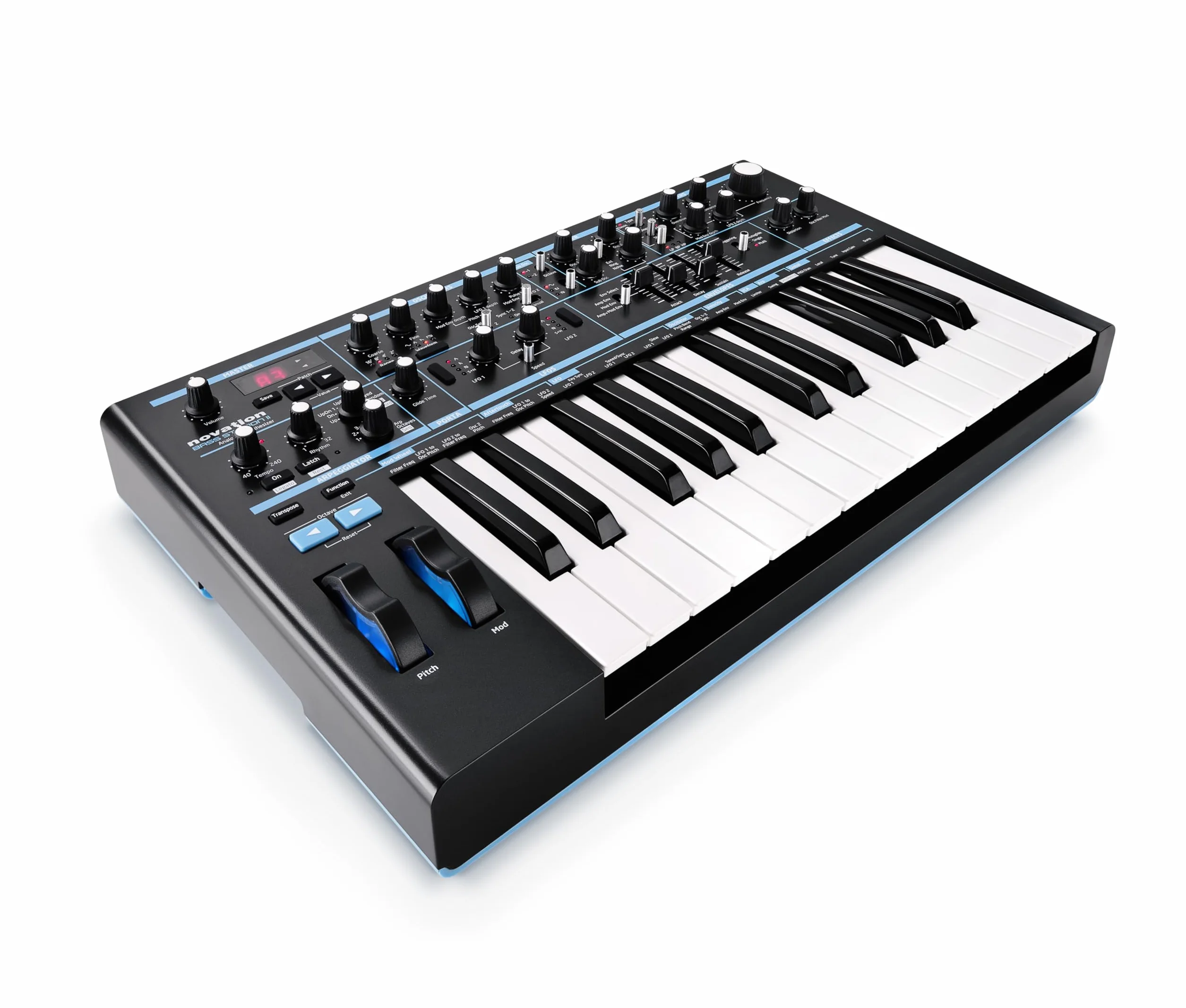 Novation Bass Station II synthétiseur monodique analogique avec arpégiateur et séquenceur