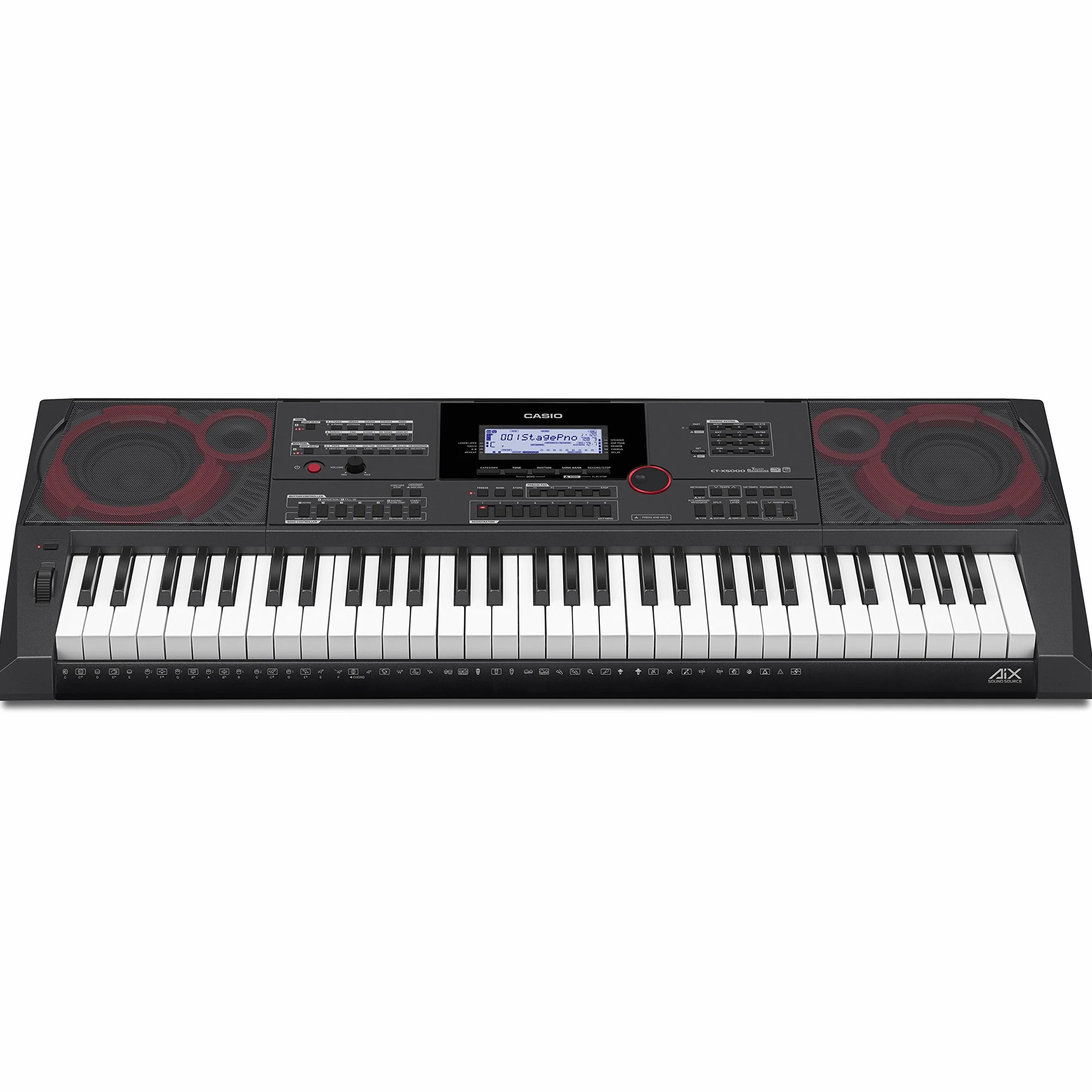 Casio CT-X5000 Clavier Numérique 61 Touches Dynamiques 800 Sons 235 Rythmes Haut-parleurs Noir