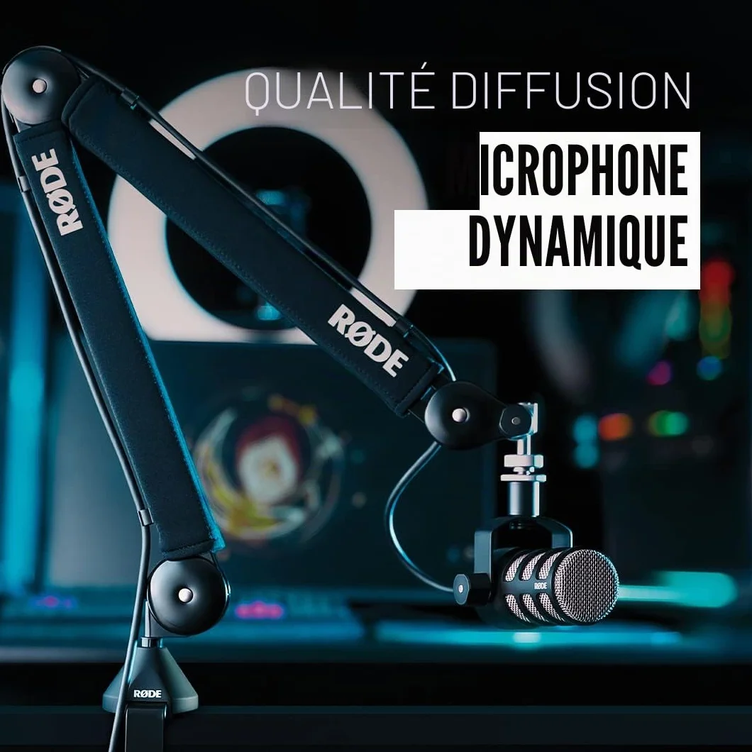 RØDE PodMic Microphone dynamique broadcast XLR Noir