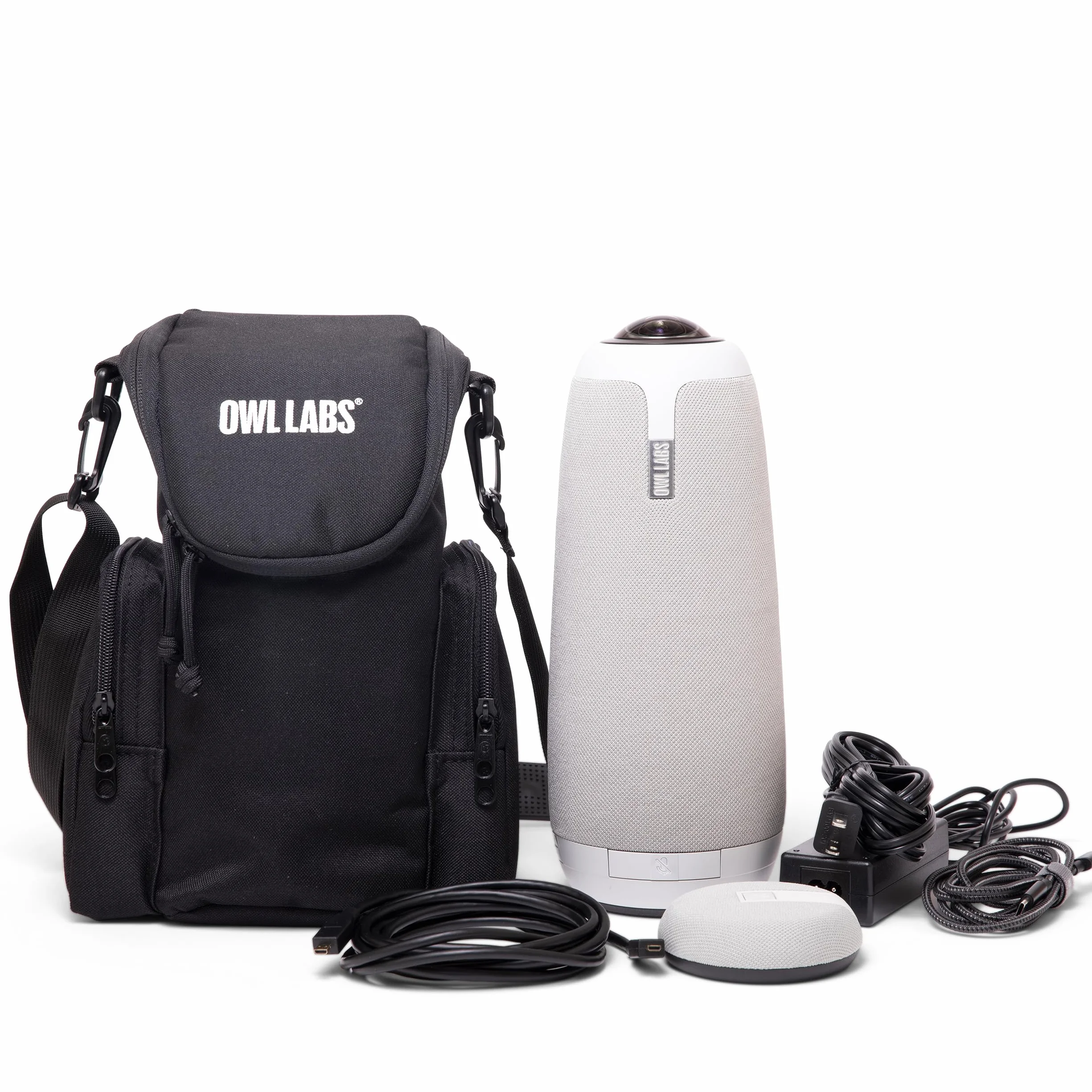 Owl Labs Sacoche de Transport Souple pour Meeting, Câbles USB et Alimentation, Expansion Mic et Bloc d'alimentation
