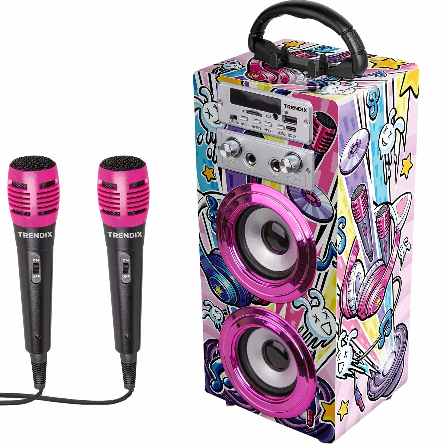 Enceinte Karaoke Karaoké Enfant 2 Microphones Cadeau Fille