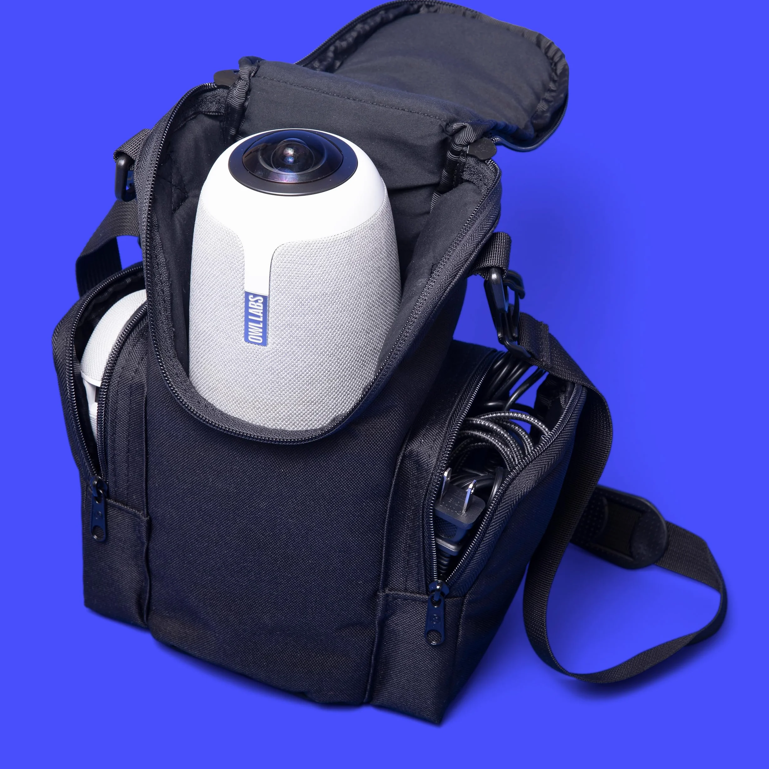 Owl Labs Sacoche de Transport Souple pour Meeting, Câbles USB et Alimentation, Expansion Mic et Bloc d'alimentation