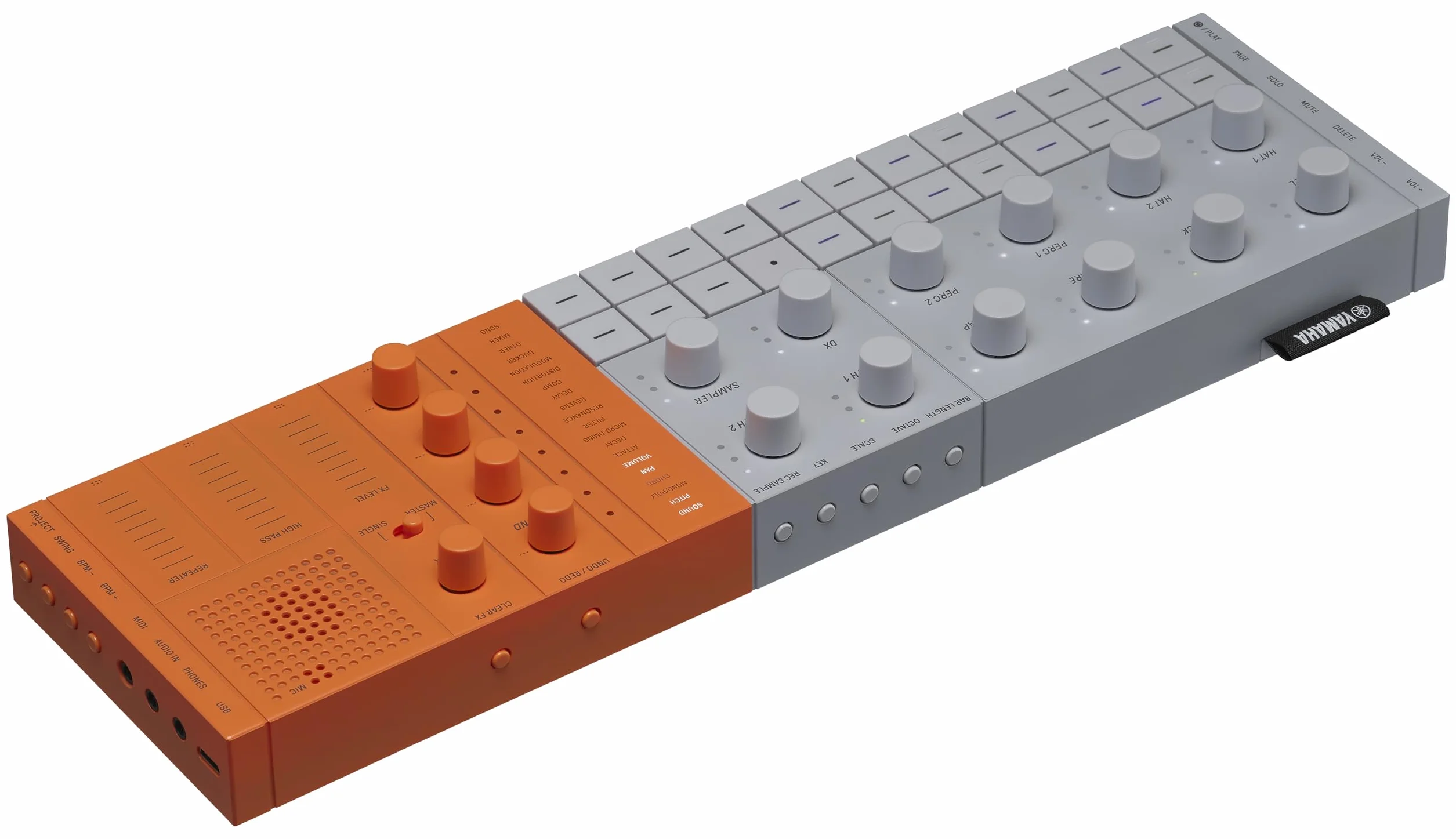 Yamaha SEQTRAK Groovebox nomade Studio de Production tout en un AWM2 FM lecteur enregistreur échantillons haut parleur batterie Orange
