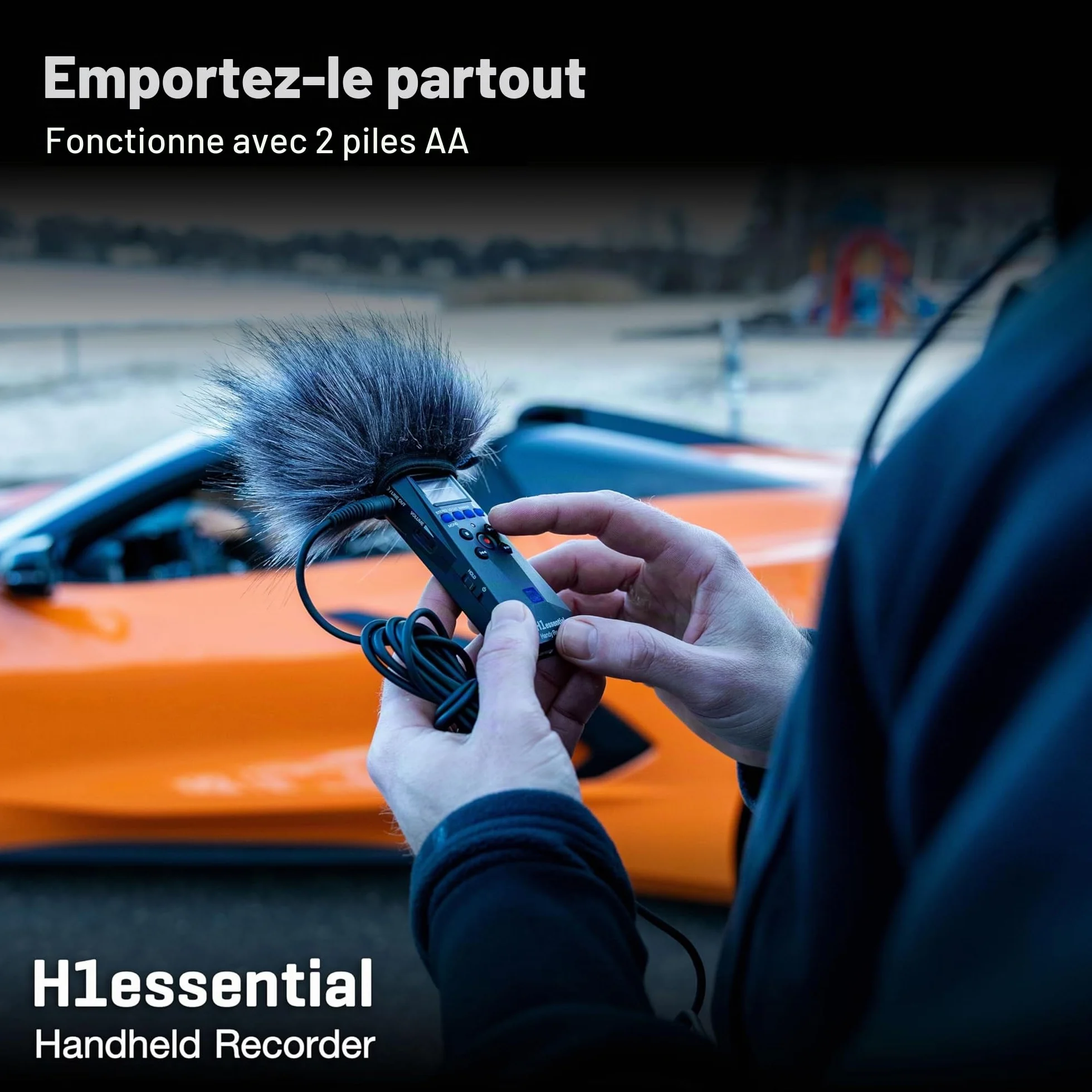 Zoom H1essential Enregistreur Portable 2 Pistes 32 Bits Dictaphone Micro Stéréo X/Y Interface Audio USB