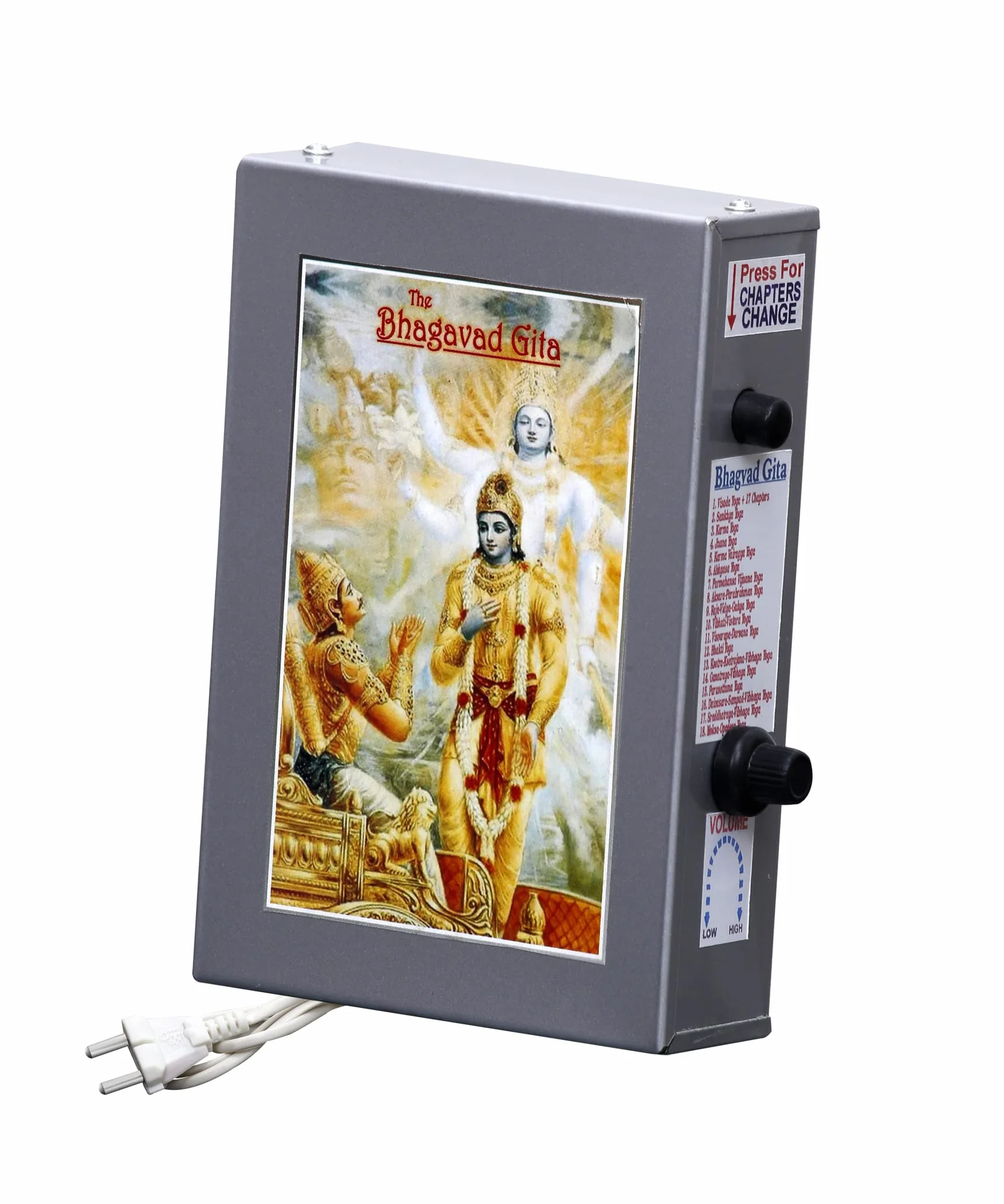Bhagvad Gita Hindi Sanskrit 18 Chapitres Mantra Chanting Box Puja Méditation