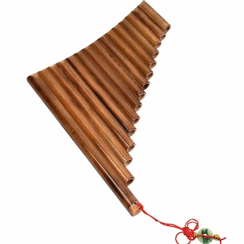 Flûte de pan en bambou 15 pipes G Key Panpipes Instrument de musique chinois pour débutant