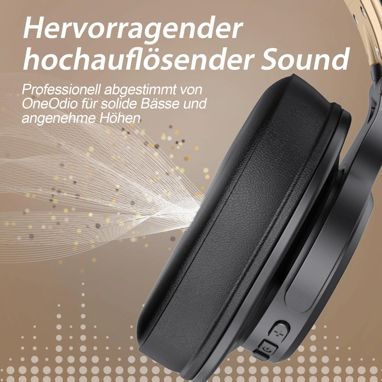 OneOdio Casque audio Bluetooth Over Ear, casque de studio fermé avec port Share, professionnel sans fil pour guitare, E-Drum, Piano, AMP, Enregistrement