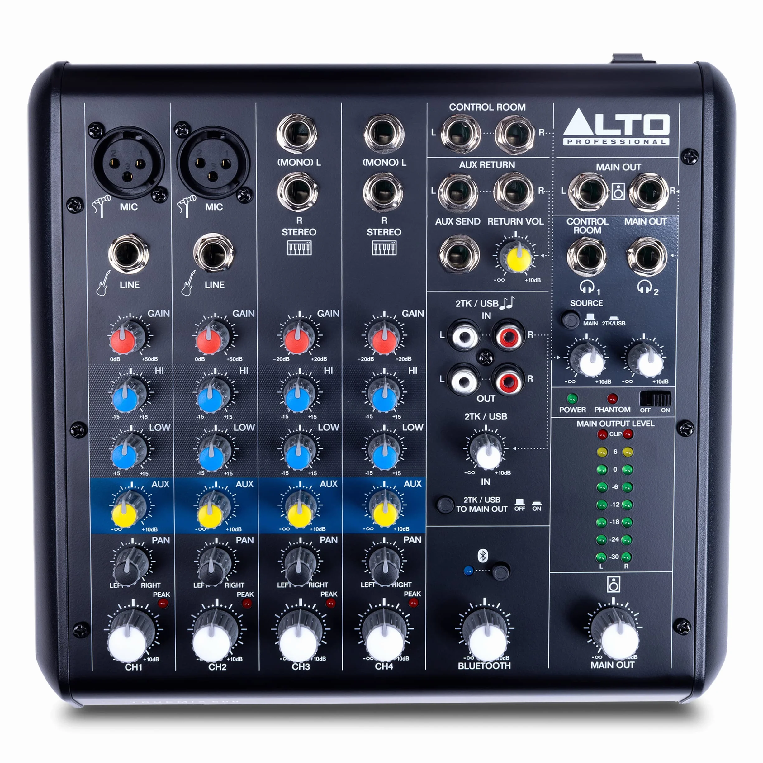 ALTO TrueMix 600 Mixeur Audio 2 Entrées Micro XLR Interface Audio USB Bluetooth Podcasts Concerts Enregistrements DJ