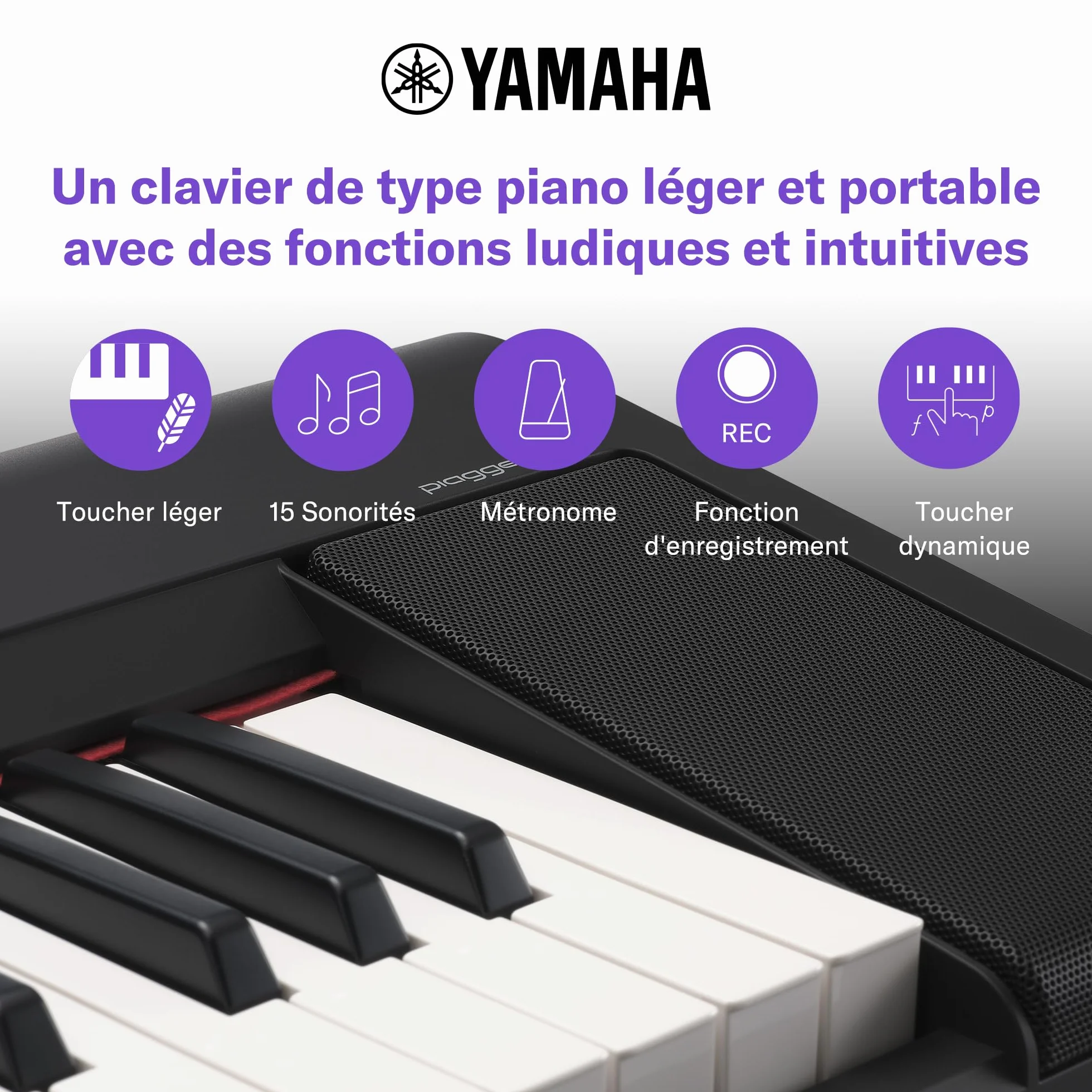 Yamaha Piaggero NP-15 Clavier numérique 61 touches 15 voix instrumentales portable