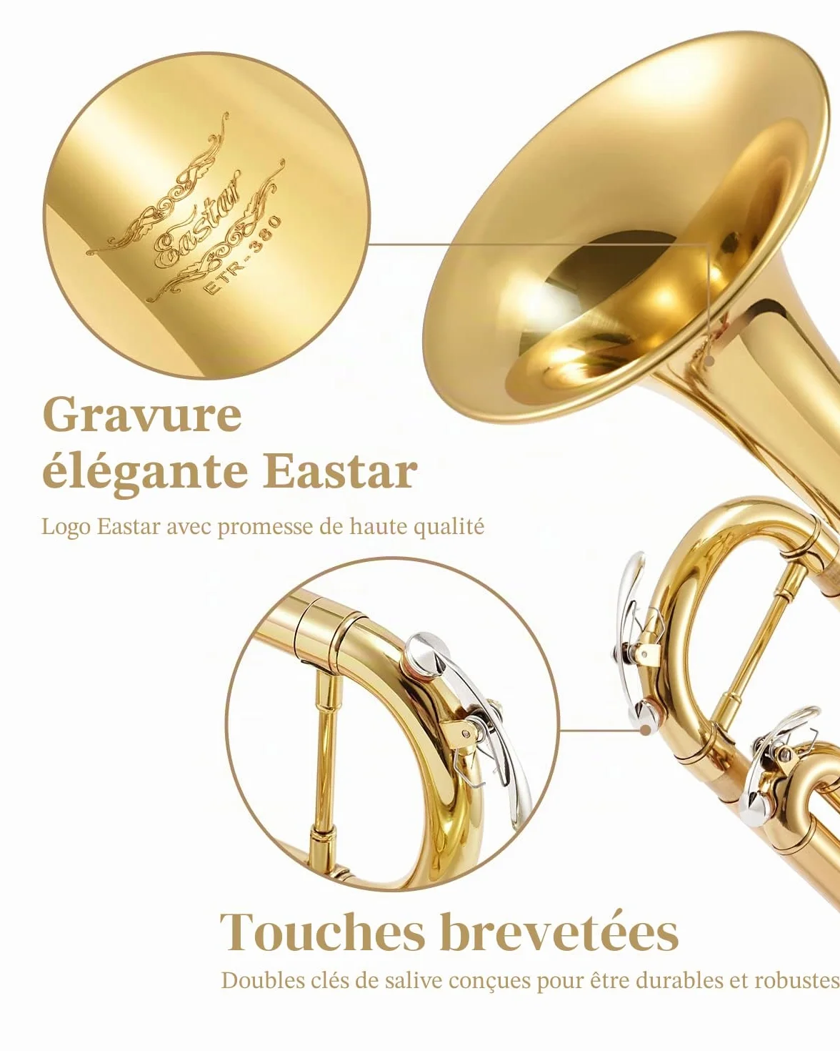 Eastar ETR-380 Standard Student Trumpet Bb Gold