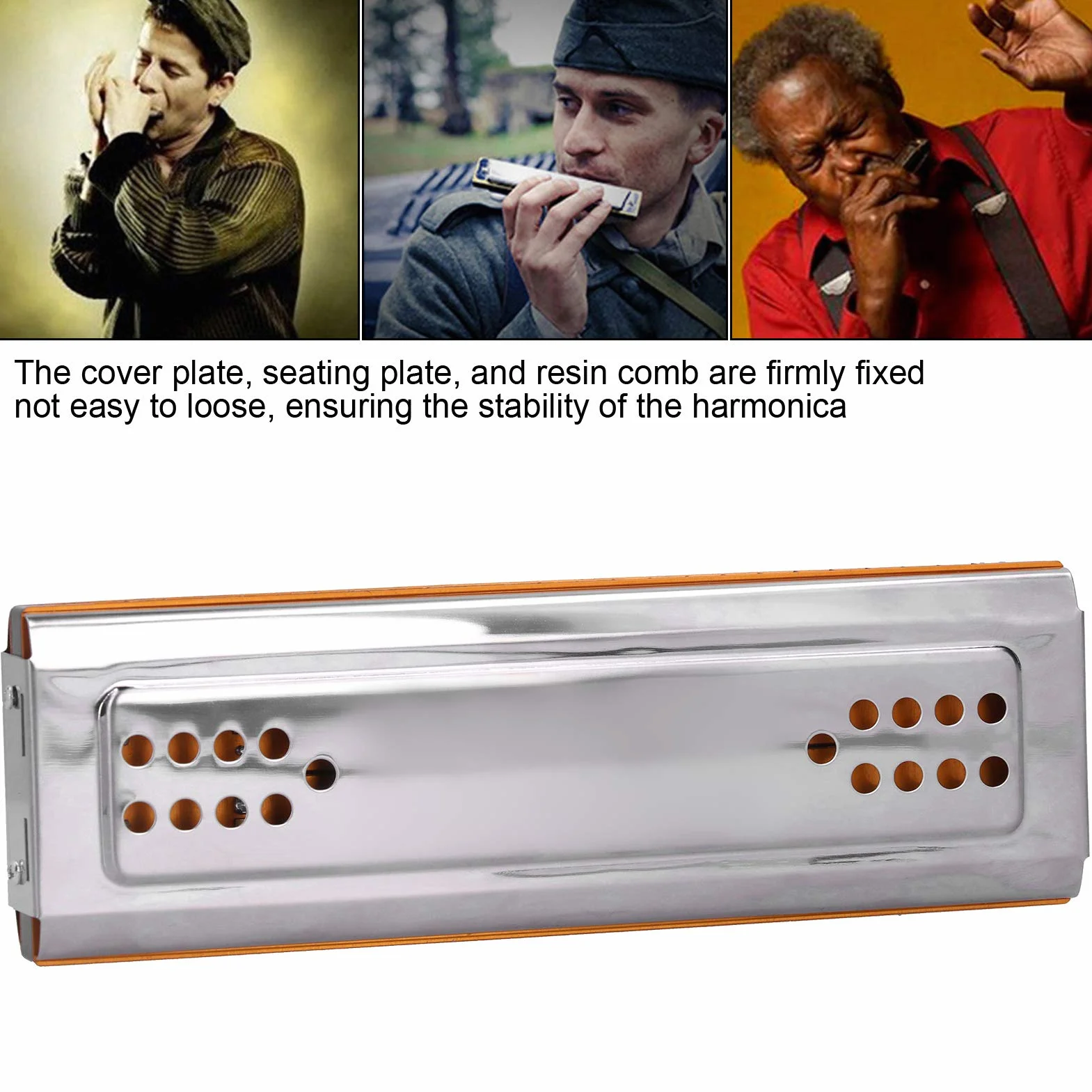 Harmonica 24 Trous C et G Double Face Trémolo Débutants