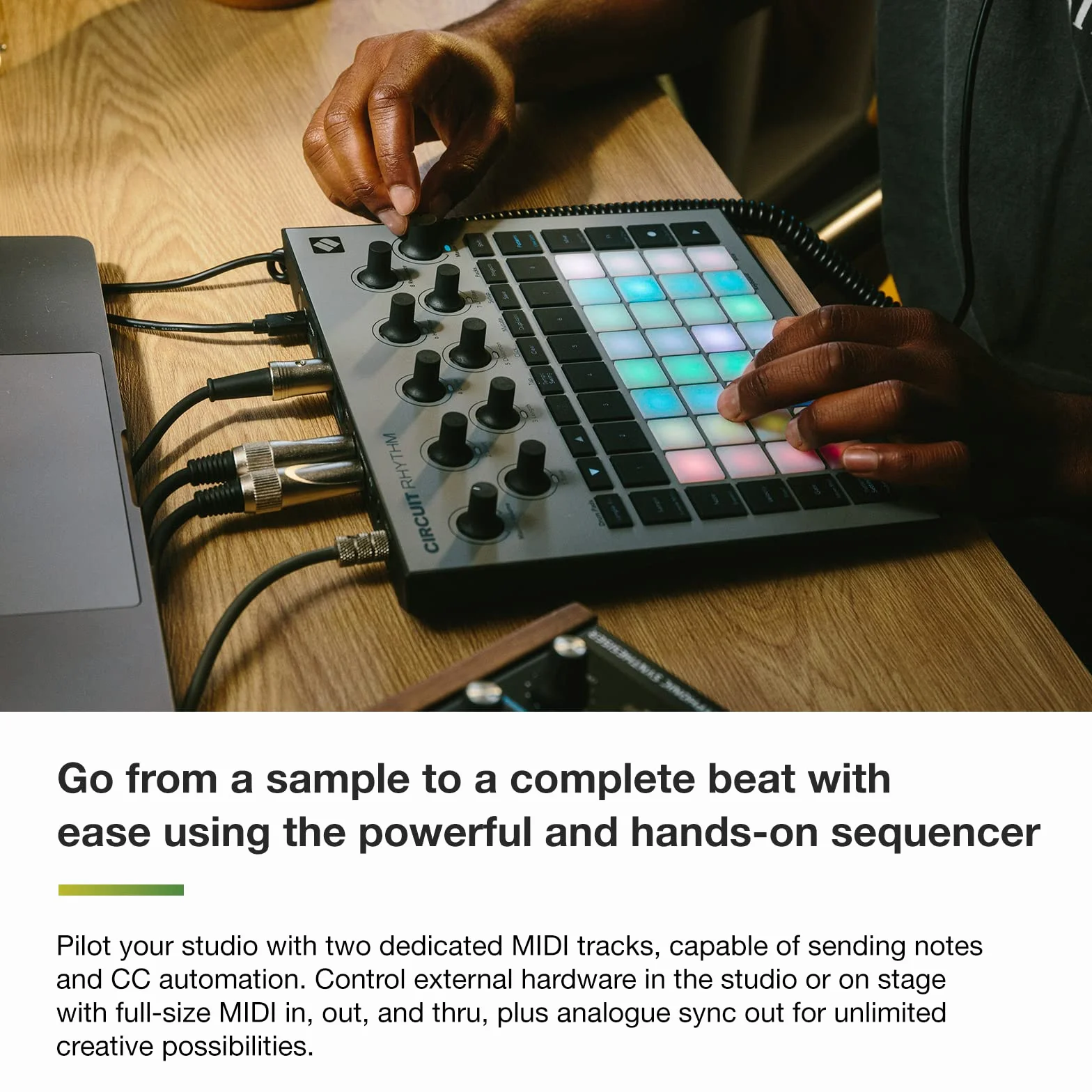 Novation Circuit Rhythm sampleur groovebox huit pistes samples beats