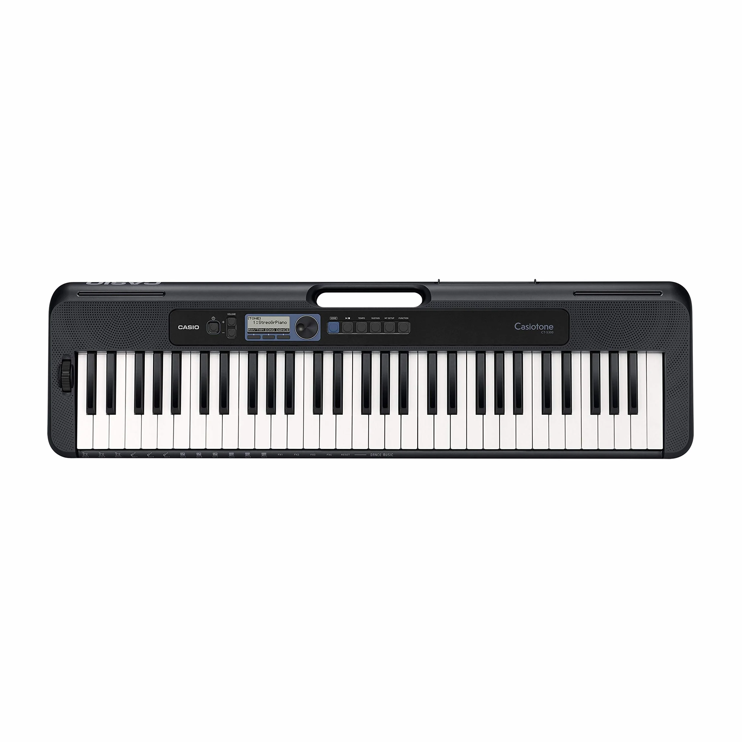 Casio Casiotone CT-S300 Clavier 61 Touches à Frappe Dynamique, 400 Sons, 77 Rythmes, Noir