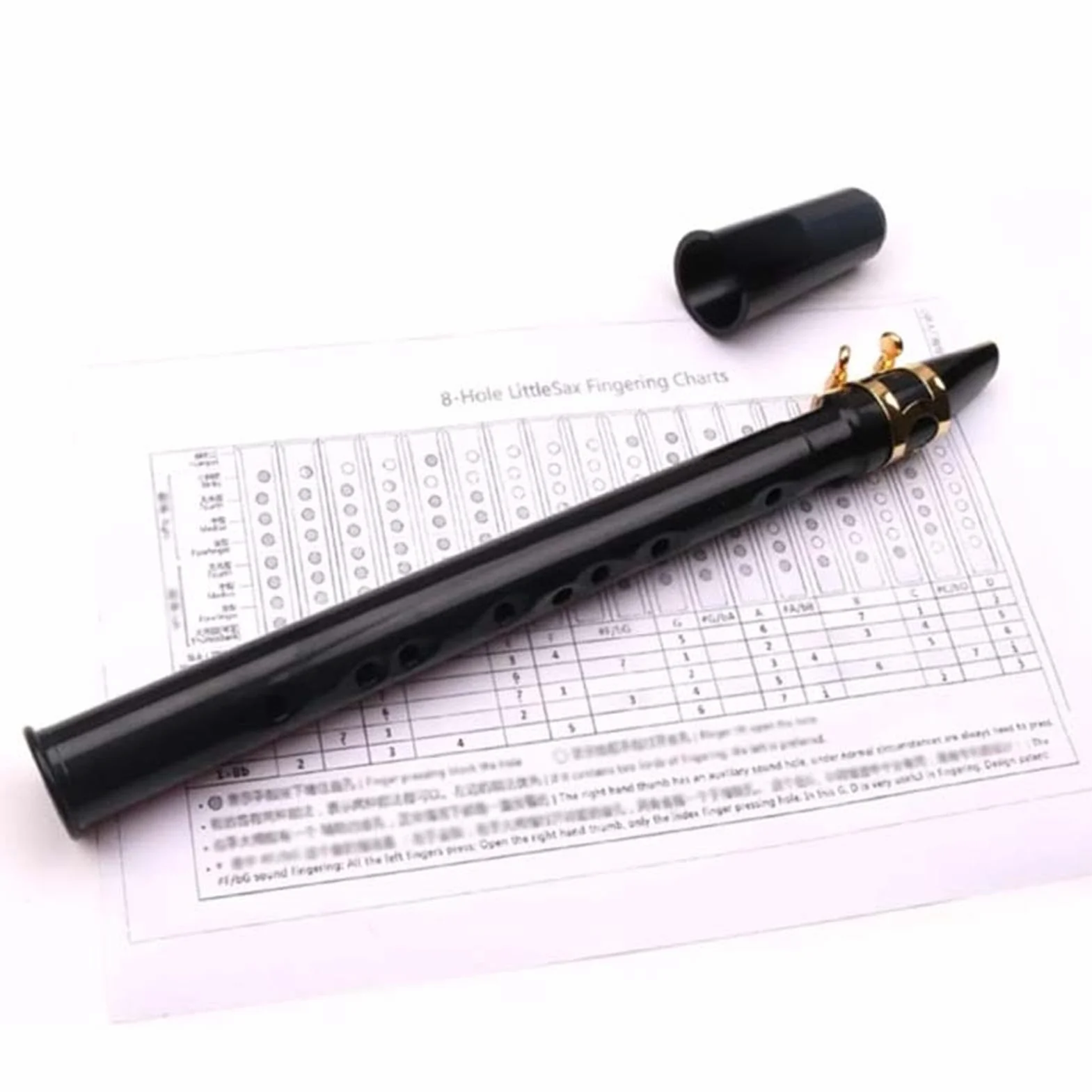 Saxophone de poche à clé C 8 trous - Outil d'entraînement compact pour débutants - Instruments à vent en bois