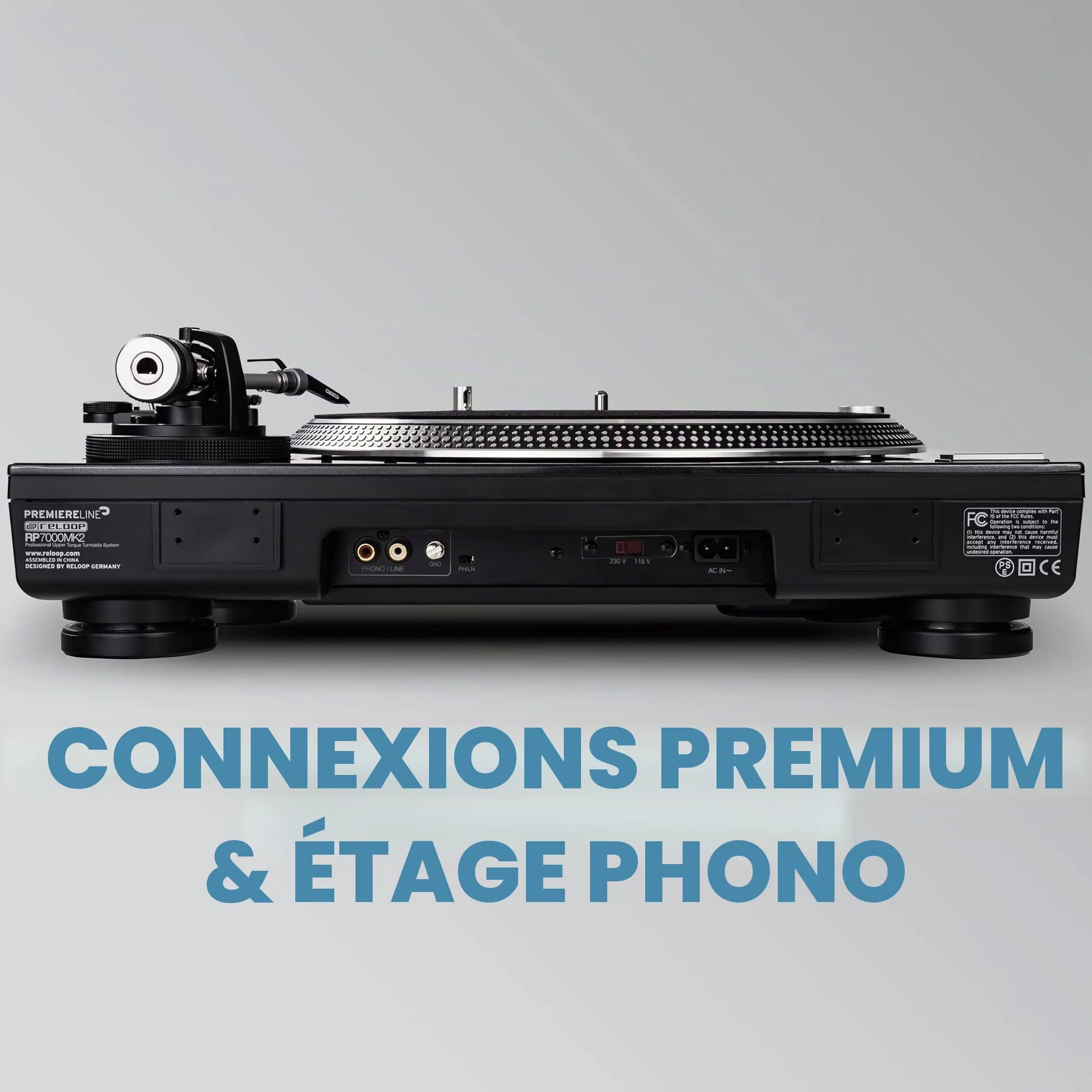 Reloop RP-7000 MK2 Platine DJ Professionnelle avec entraînement Direct Upper Torque Quartz